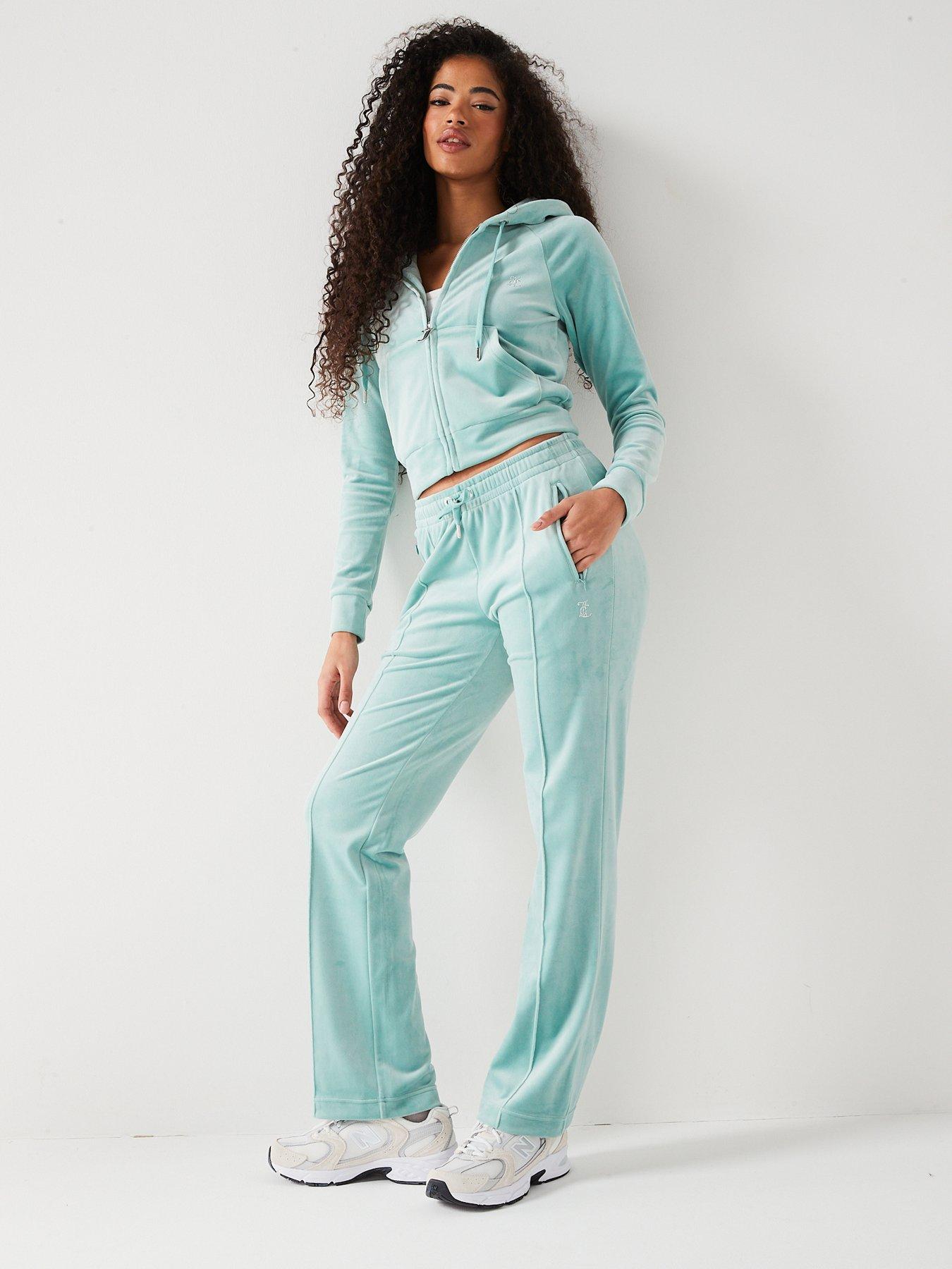 Juicy Couture Classic Track Pants With Diamante Logo - Green