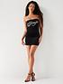  image of juicy-couture-anderson-scatter-velour-mini-dress-black