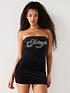  image of juicy-couture-anderson-scatter-velour-mini-dress-black
