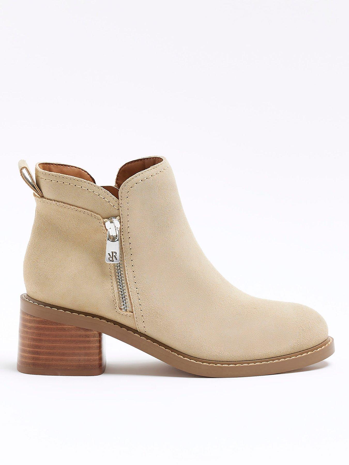 River island beige store boots