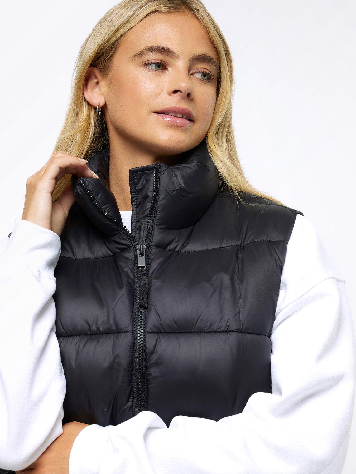 River Island Padded Gilet Jacket Black Very.co.uk