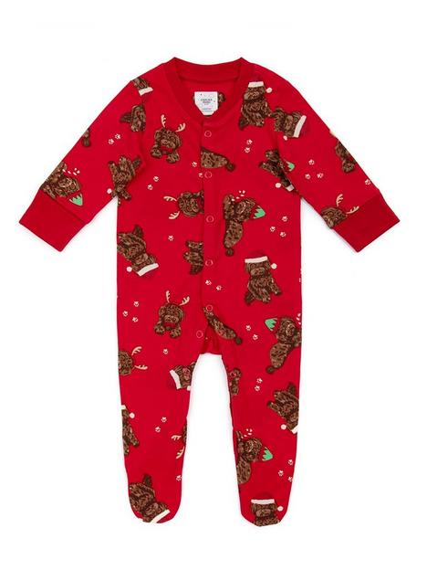 chelsea-peers-unisex-baby-ollie-christmas-sleepsuit-red