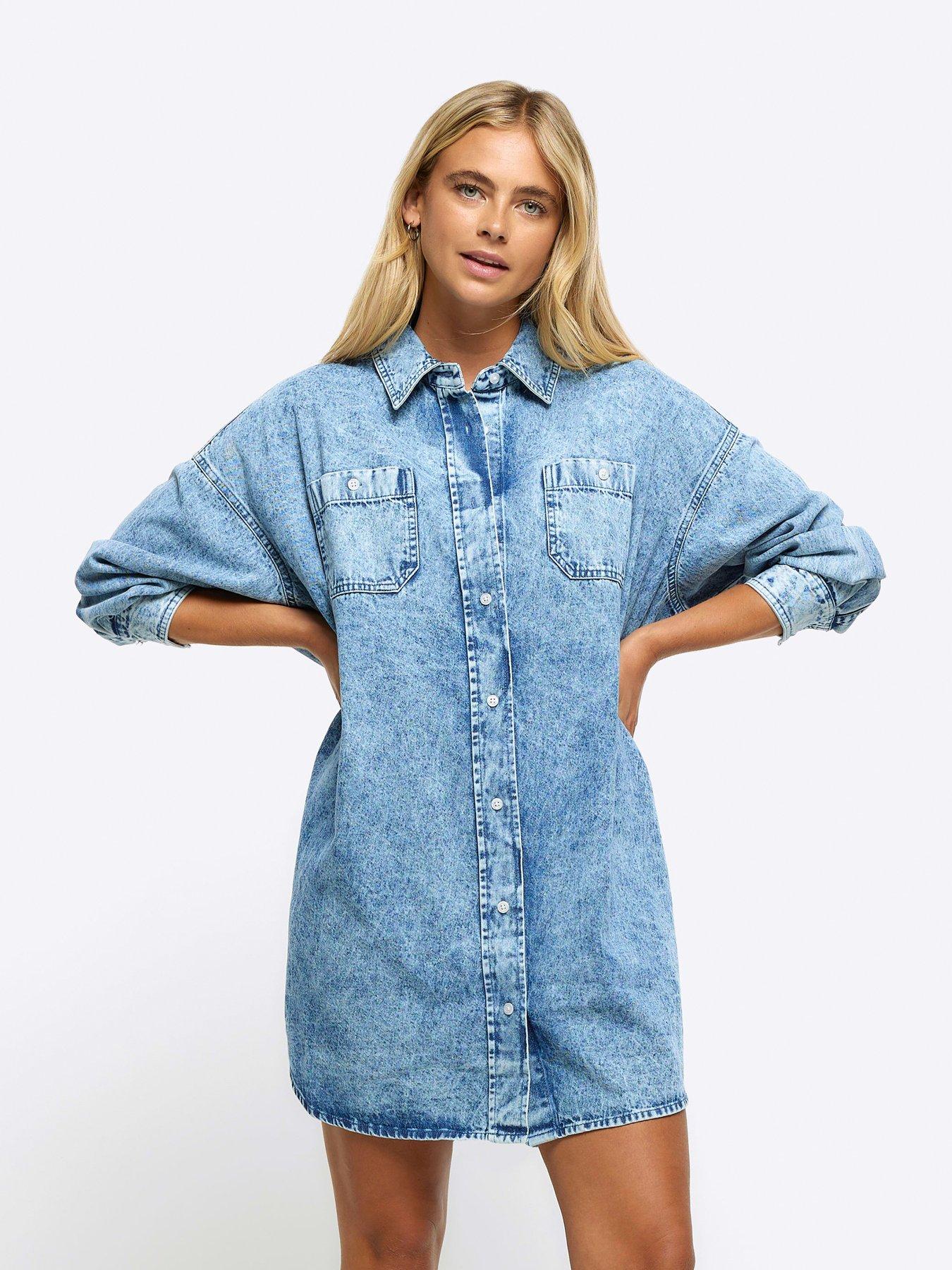 Shirt dress 2024 river island