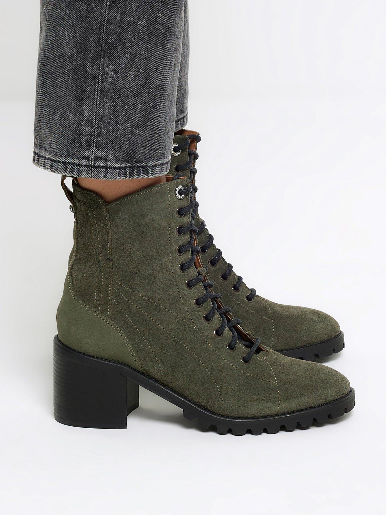 River island 2024 khaki boots