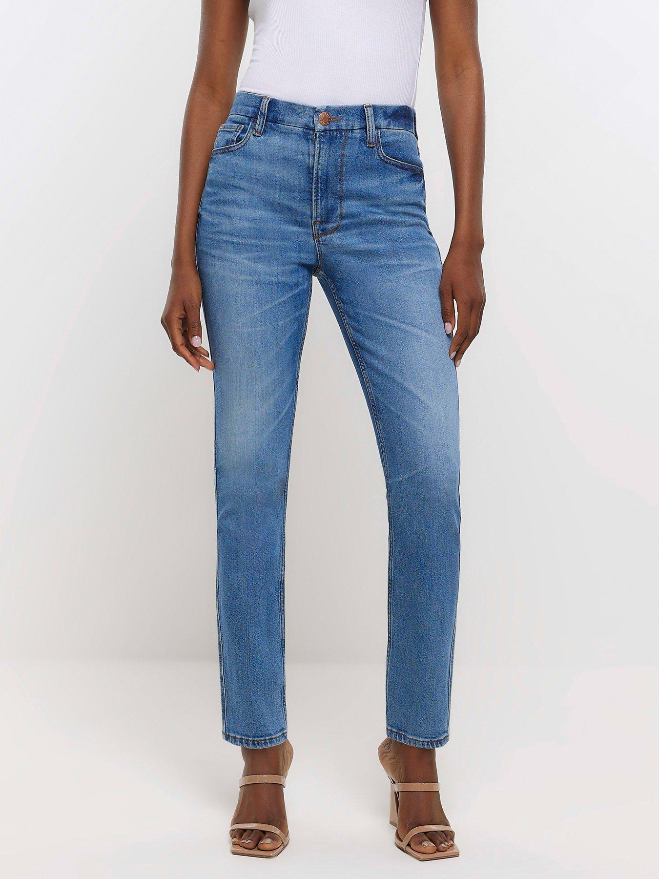 River Island High Rise Slim Jeans - Blue