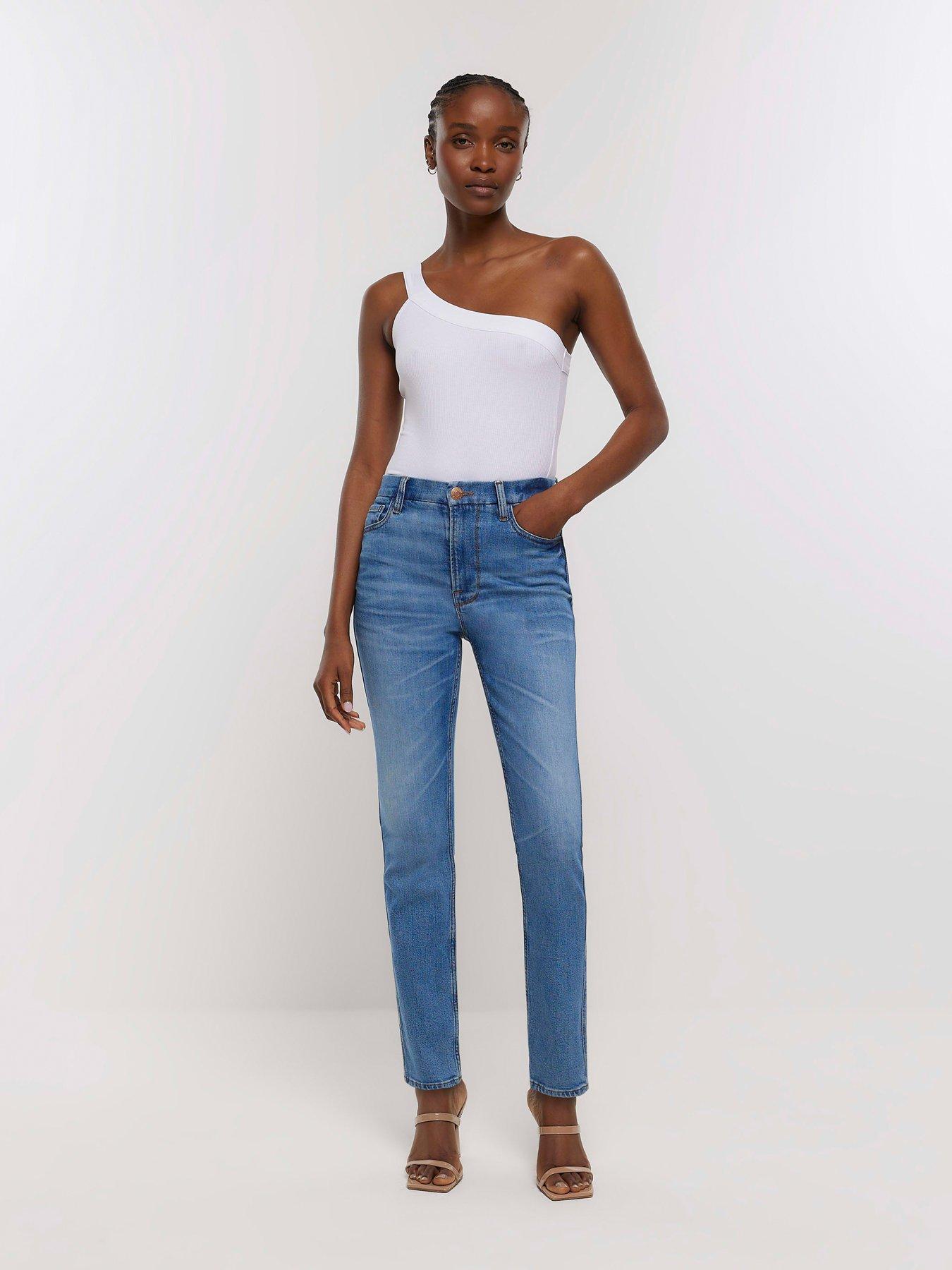 Straight leg skinny sales jeans