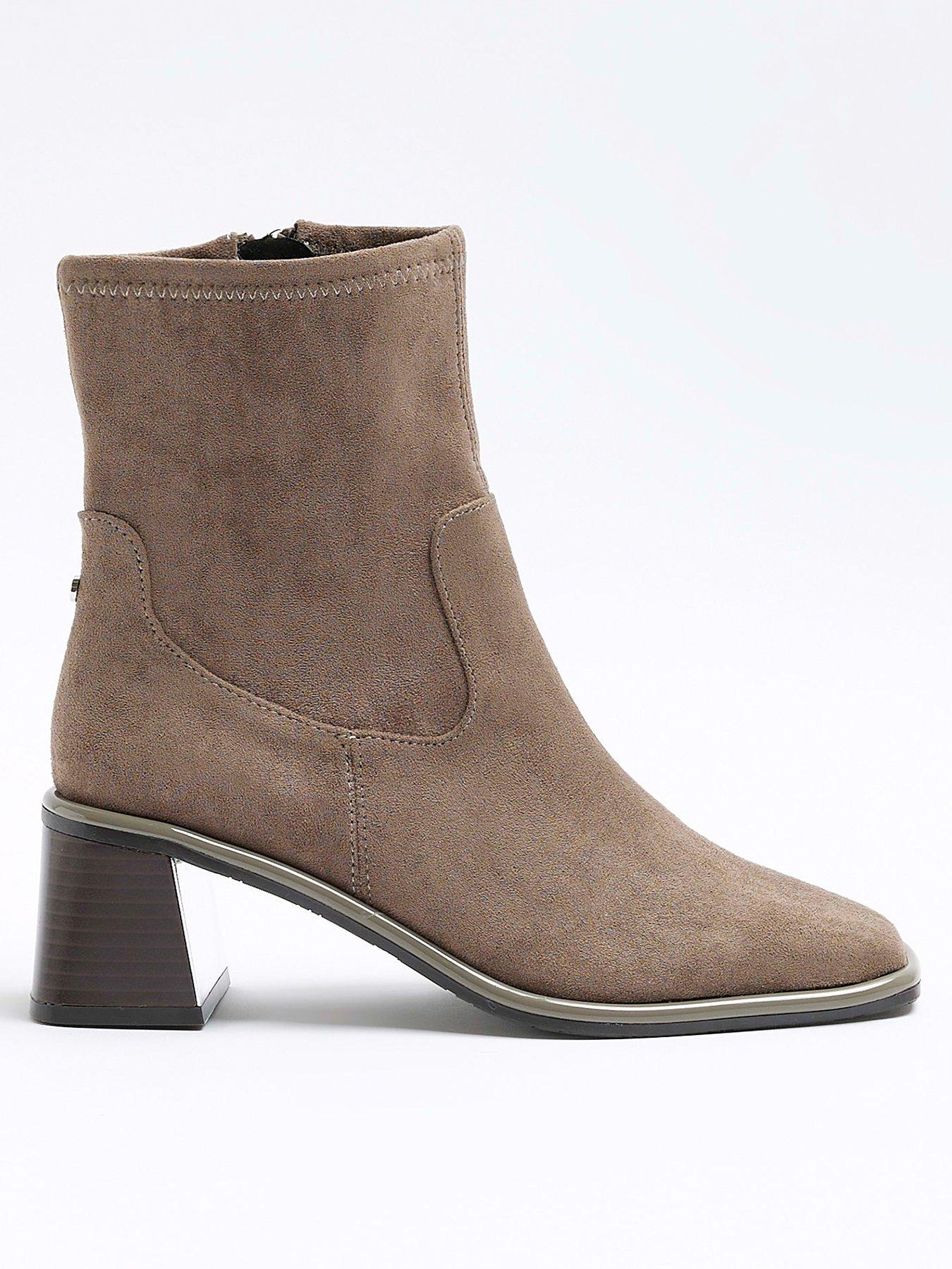 River island tan ankle hot sale boots