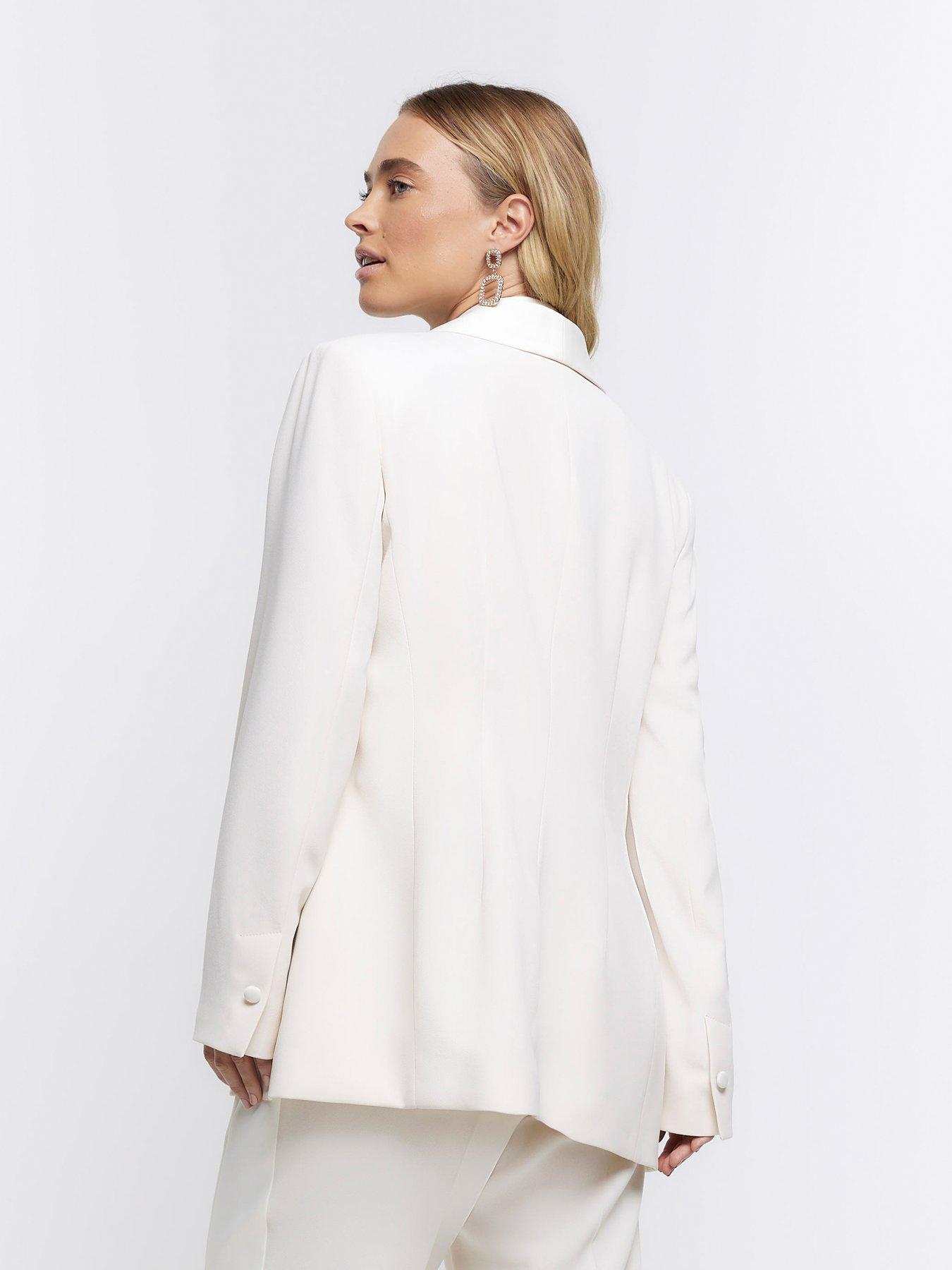 Cream blazer hotsell river island