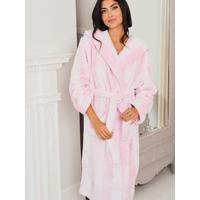 Stripe Plush Robe - Pink