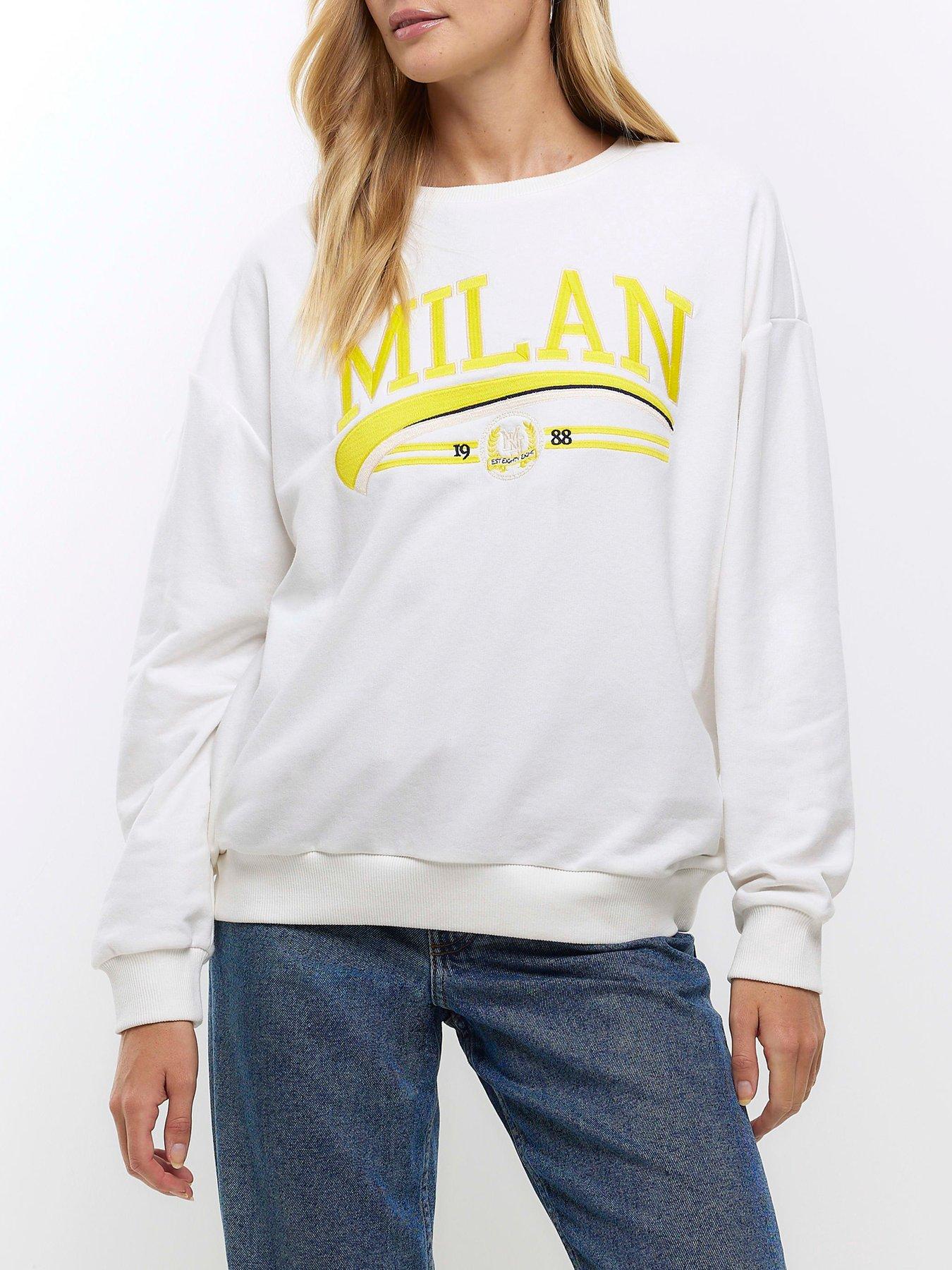 River island white sweatshirt hotsell