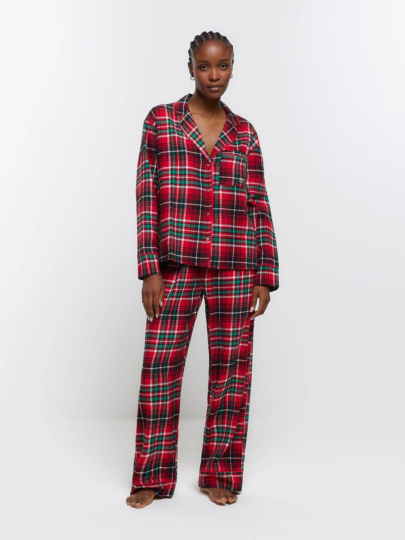 Red check pyjamas hot sale