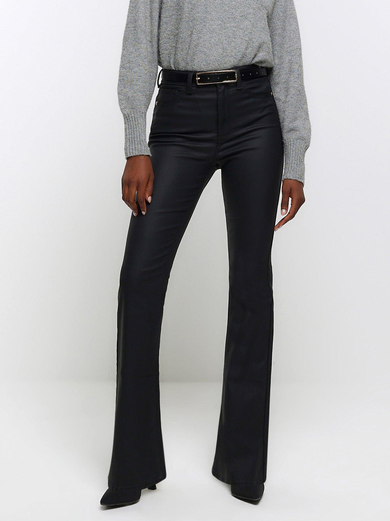Fold jazz flared trousers in cotton, black, Only Play