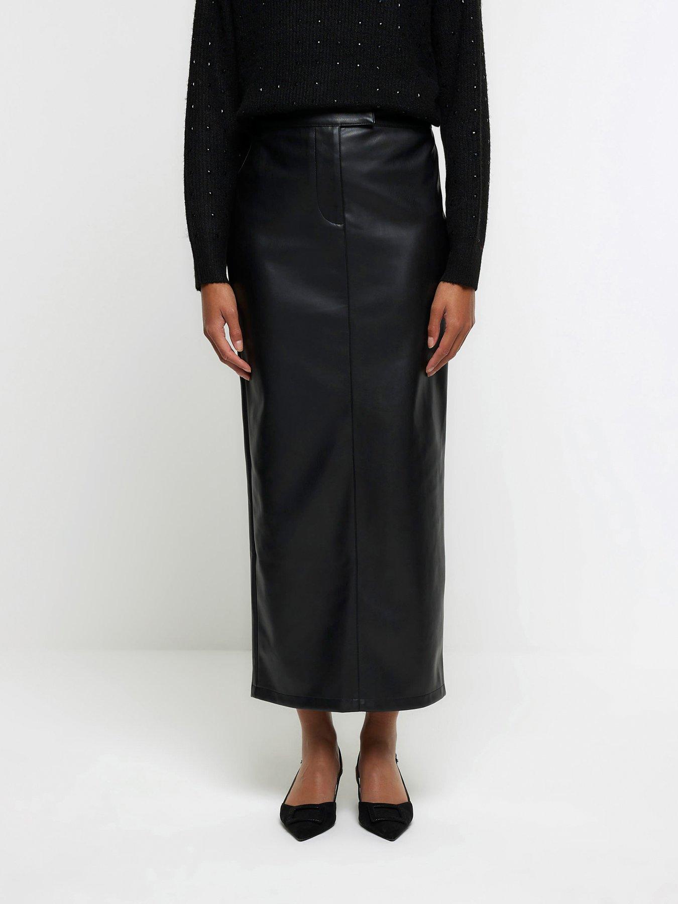 River island deals pu skirt