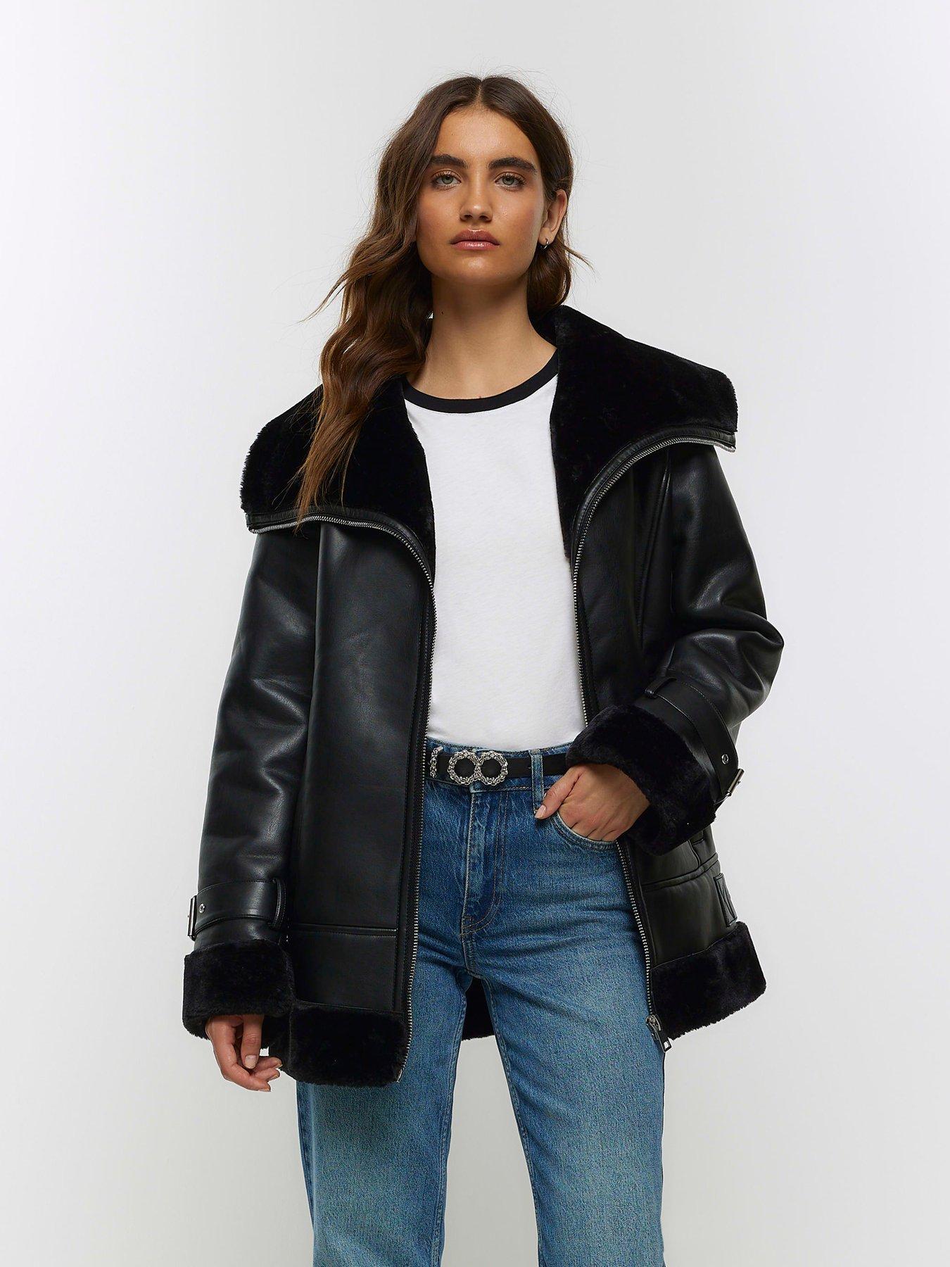 Aviator jacket womens river island on sale