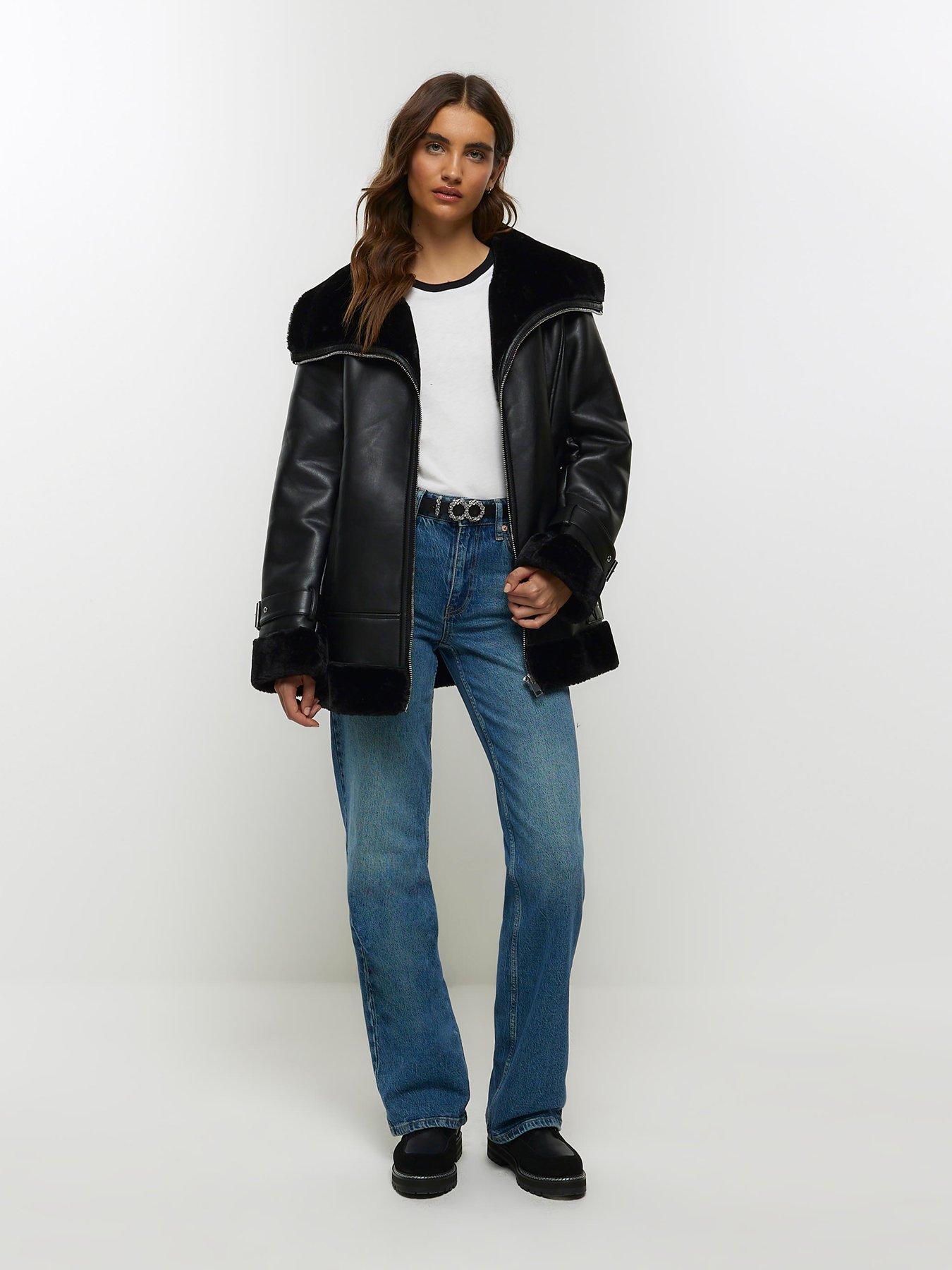 River island aviator on sale coat