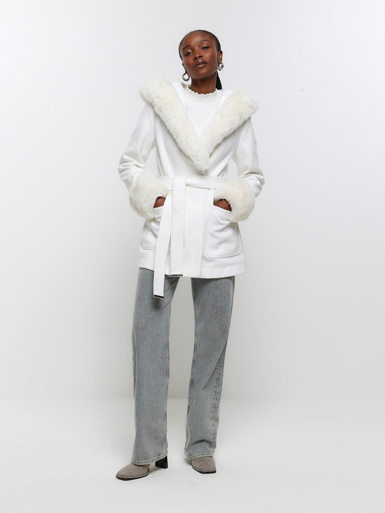 Cream coat river island sale