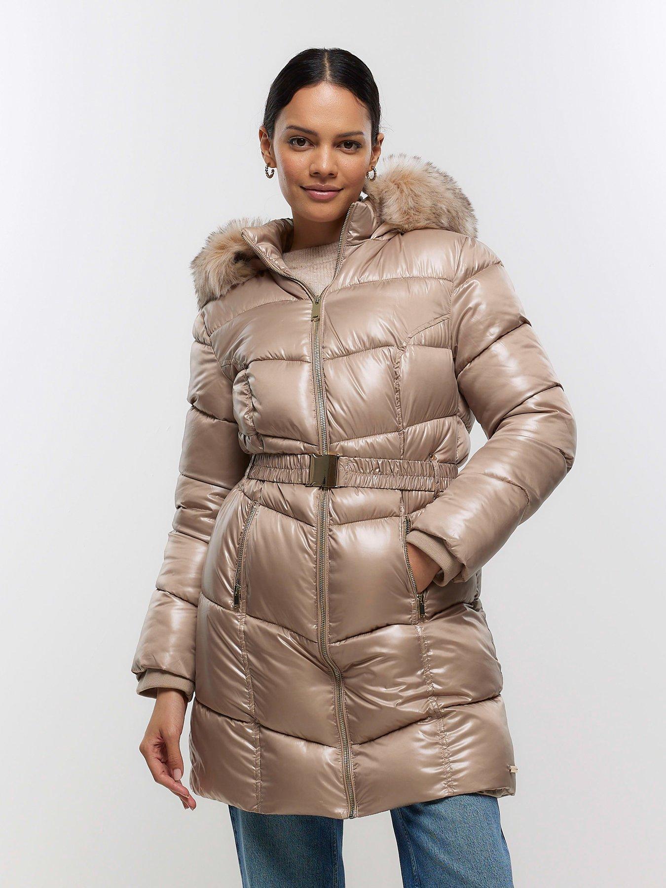 Womens quilted jacket outlet river island