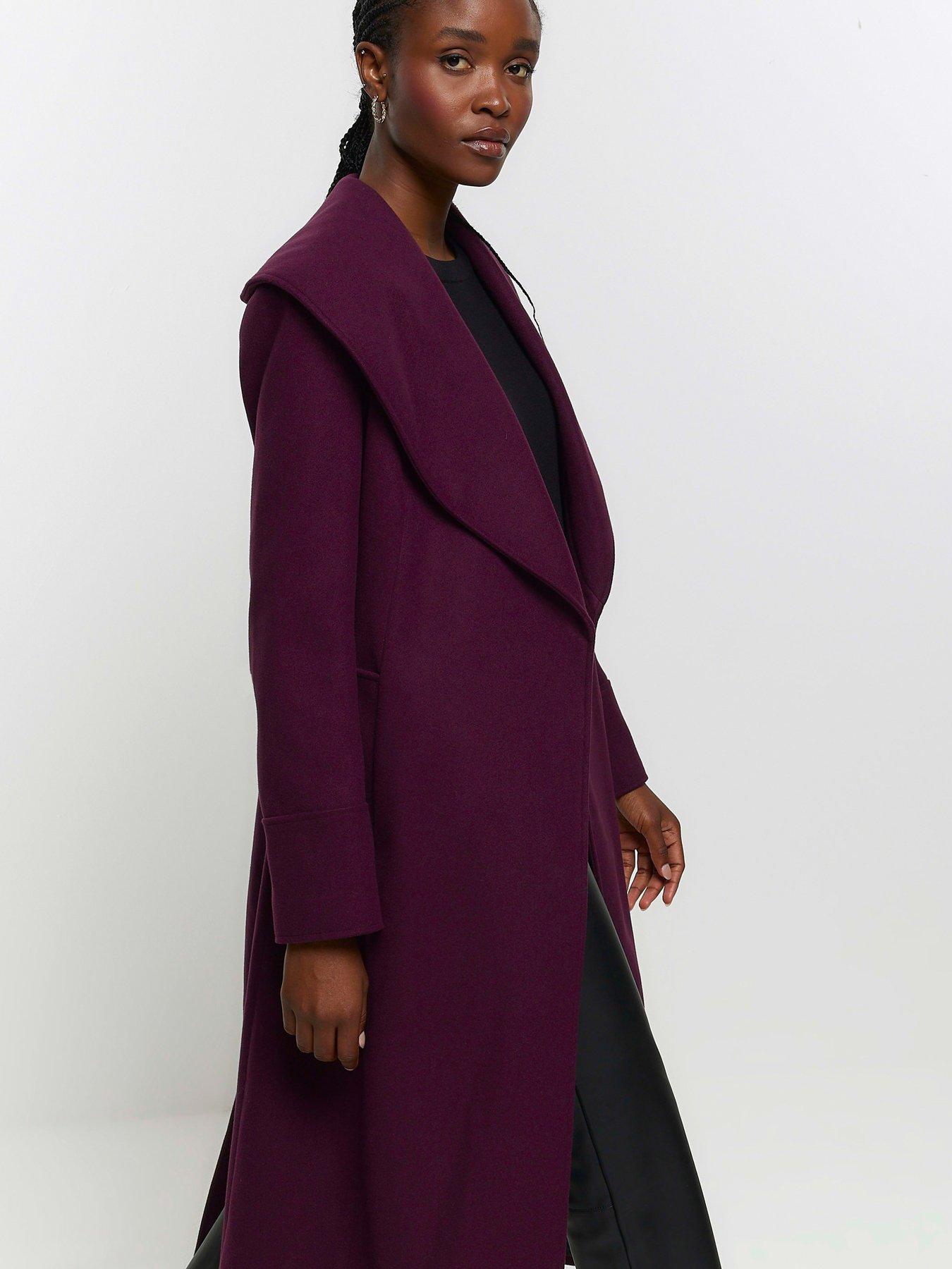 River island purple coat clearance