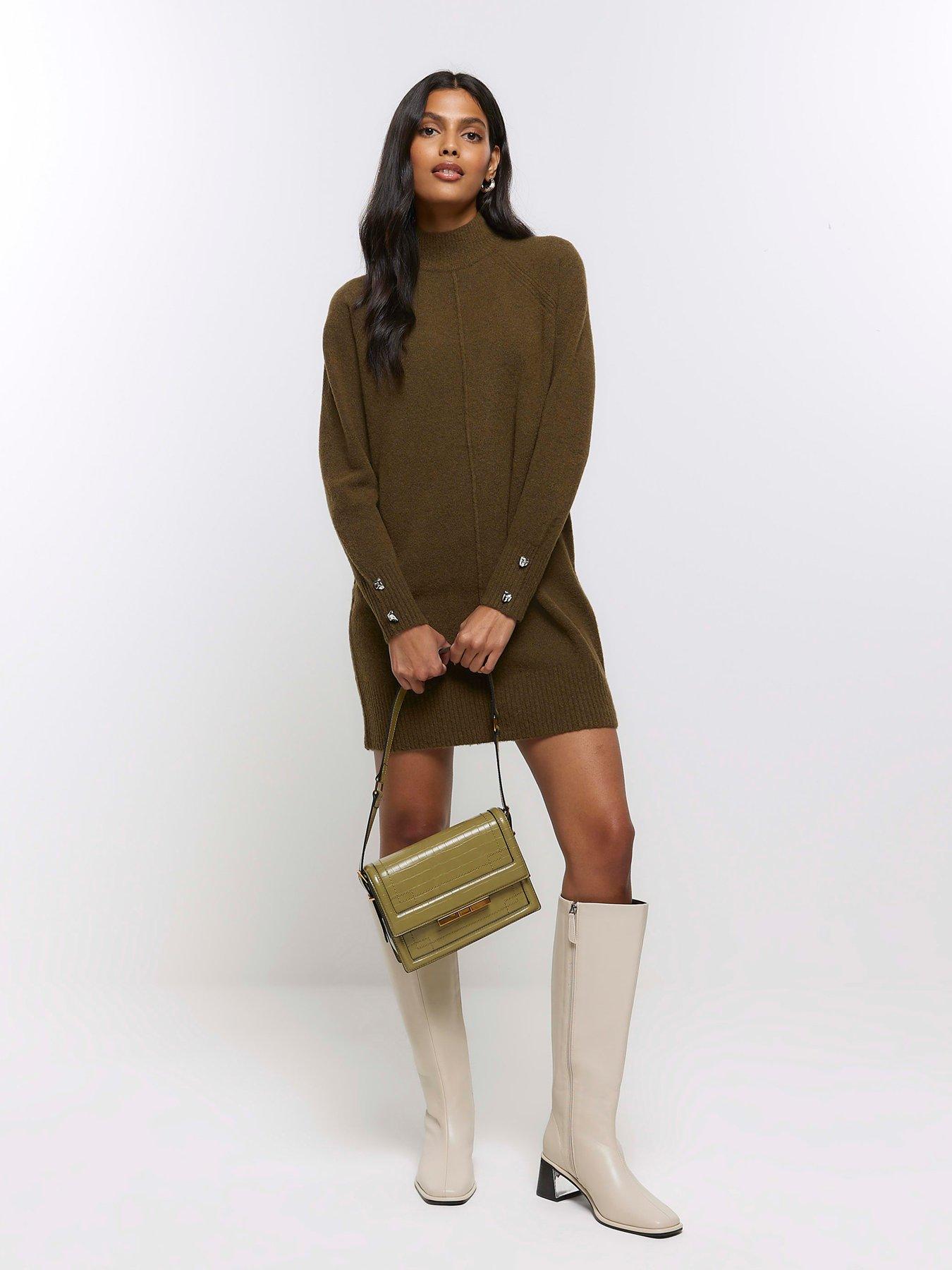 Khaki jumper outfit sale