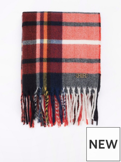 river-island-traditional-check-scarf-red