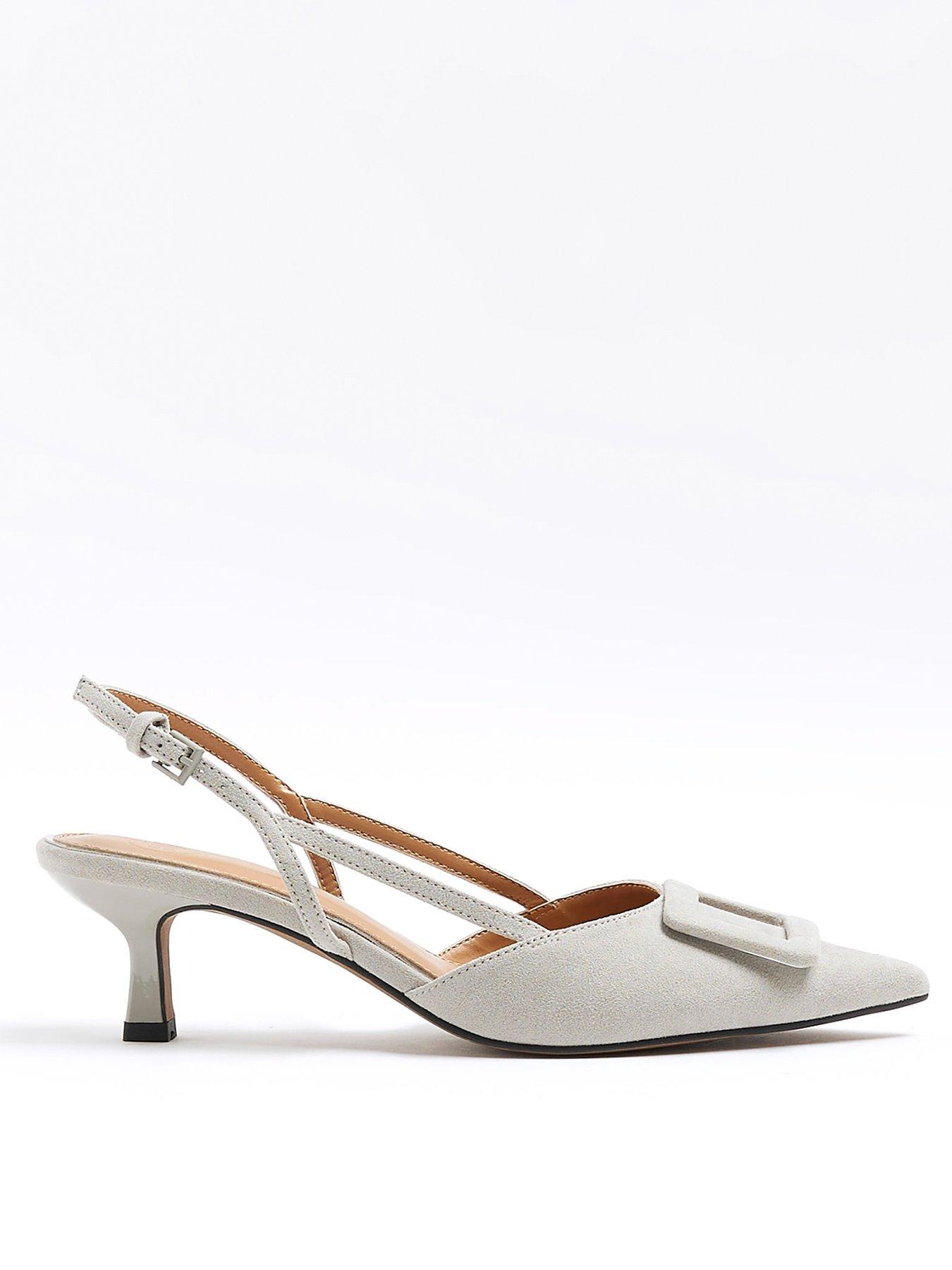 River island white pumps clearance