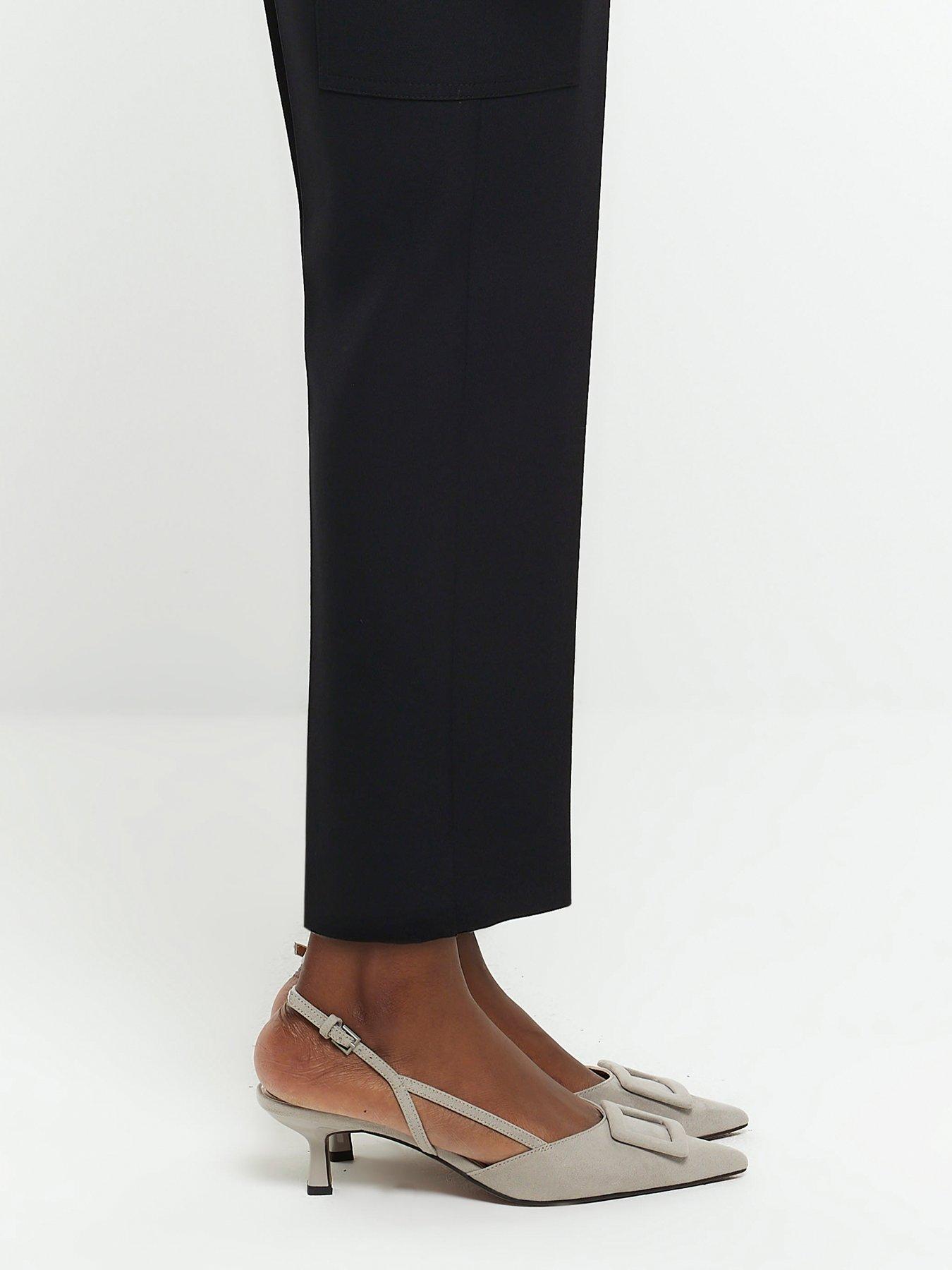 River Island Slingback Buckle Court Grey Very