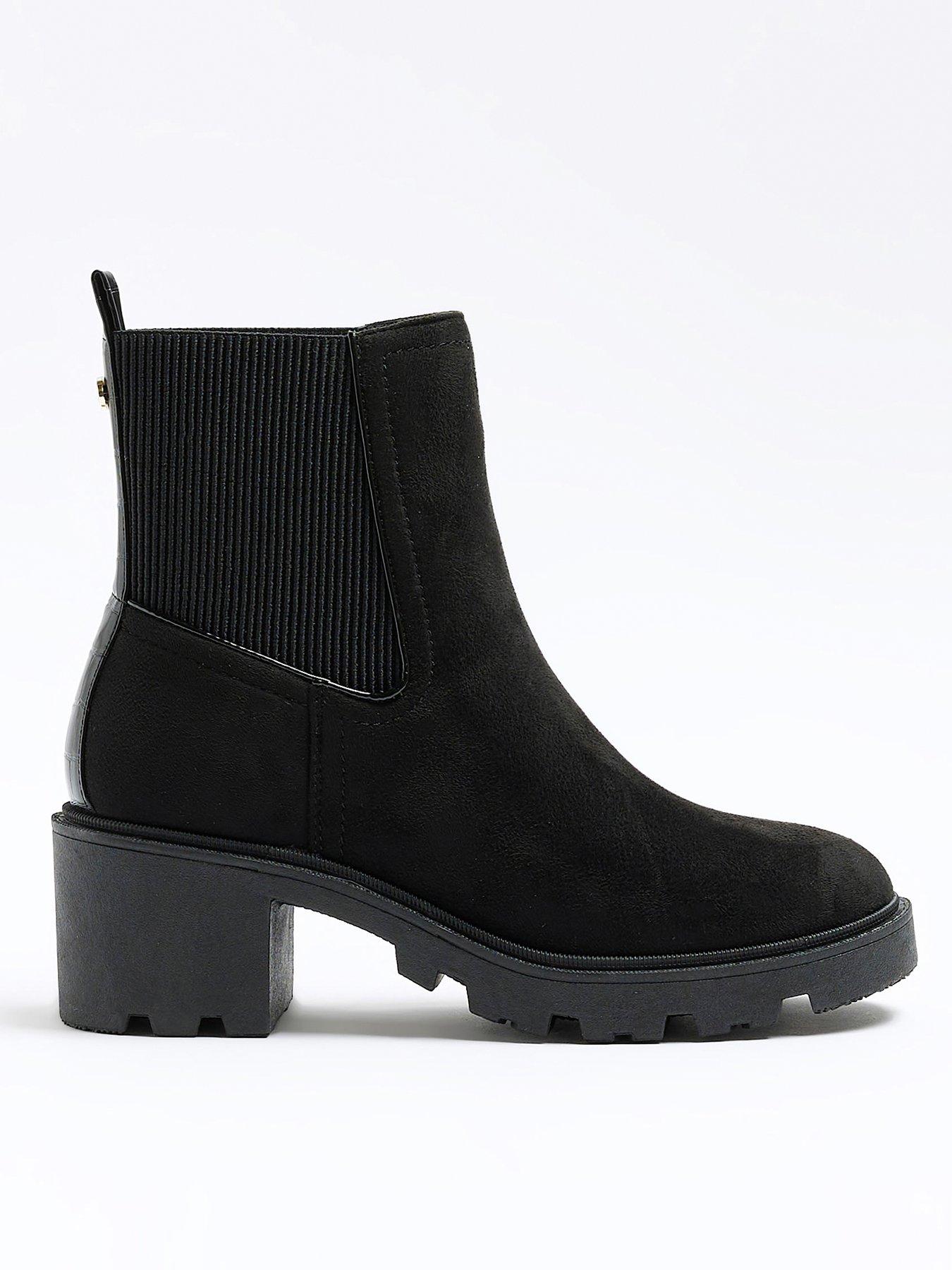 Black boots river island best sale