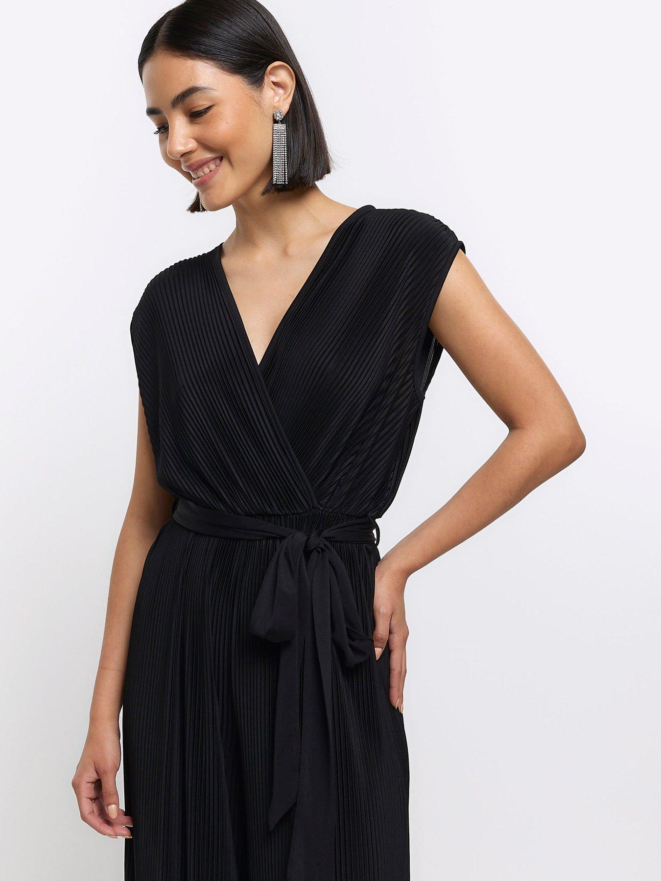 River island plisse jumpsuit deals