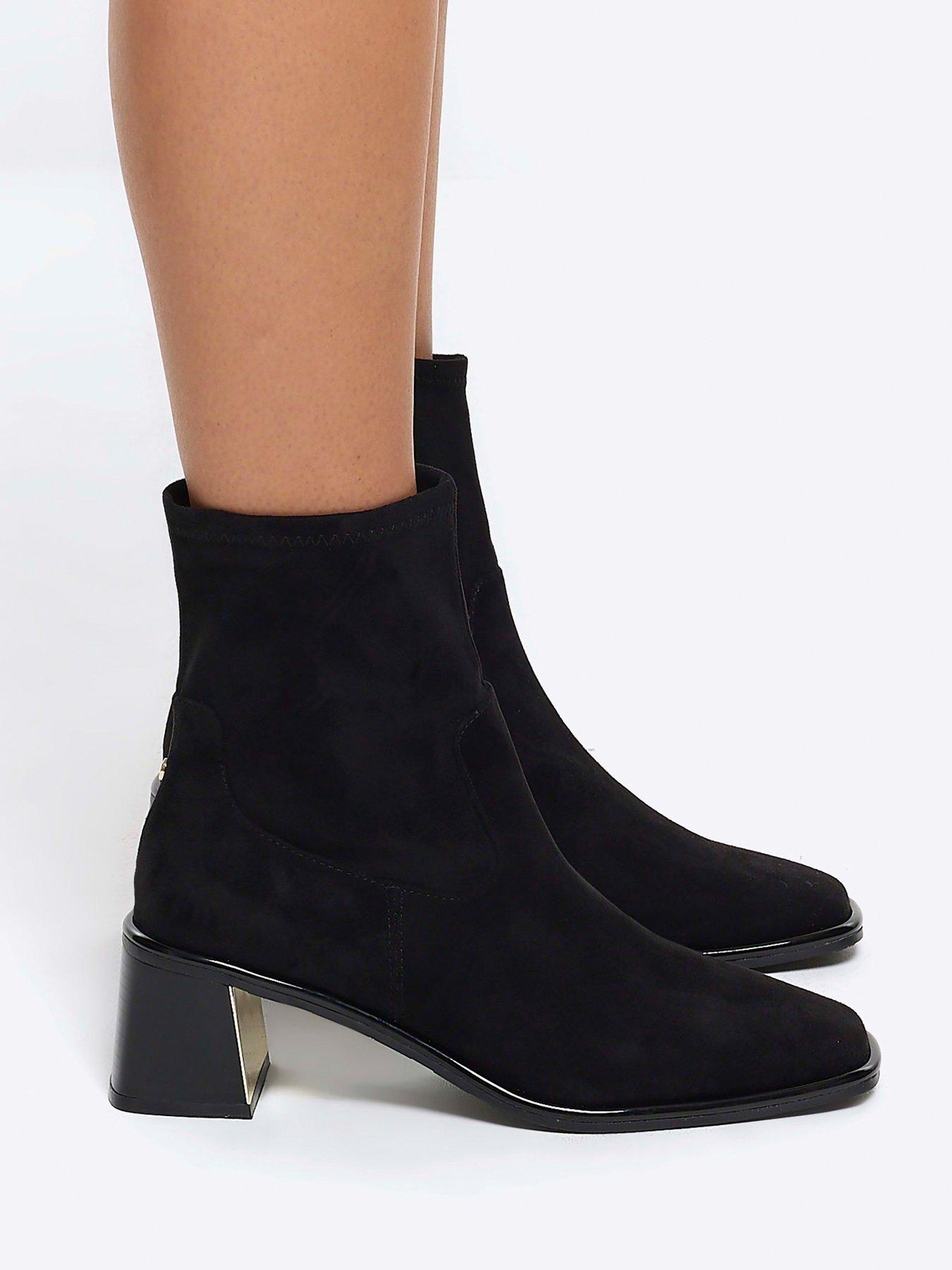 Pointed block heel sock on sale boots