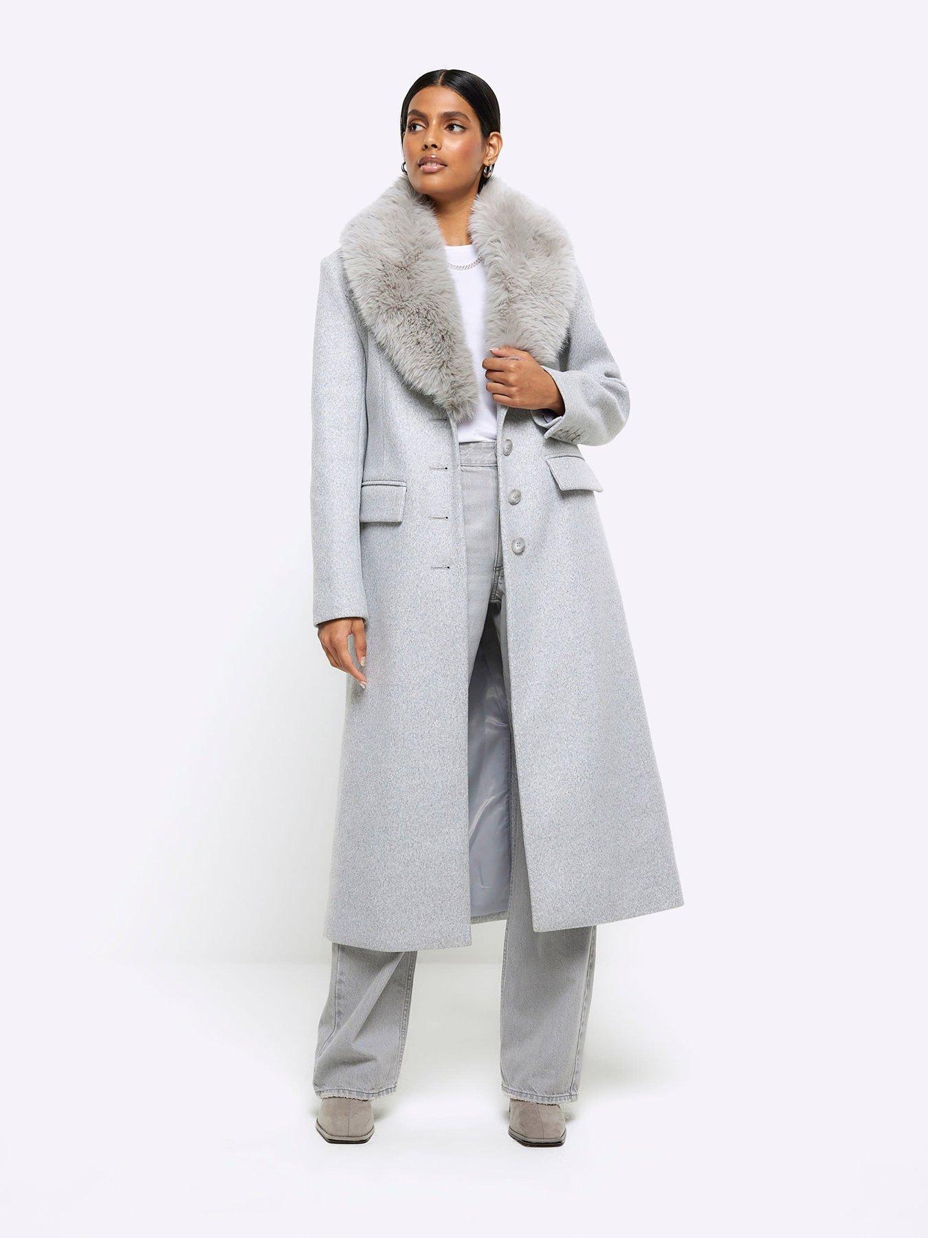 Light gray long outlet coat