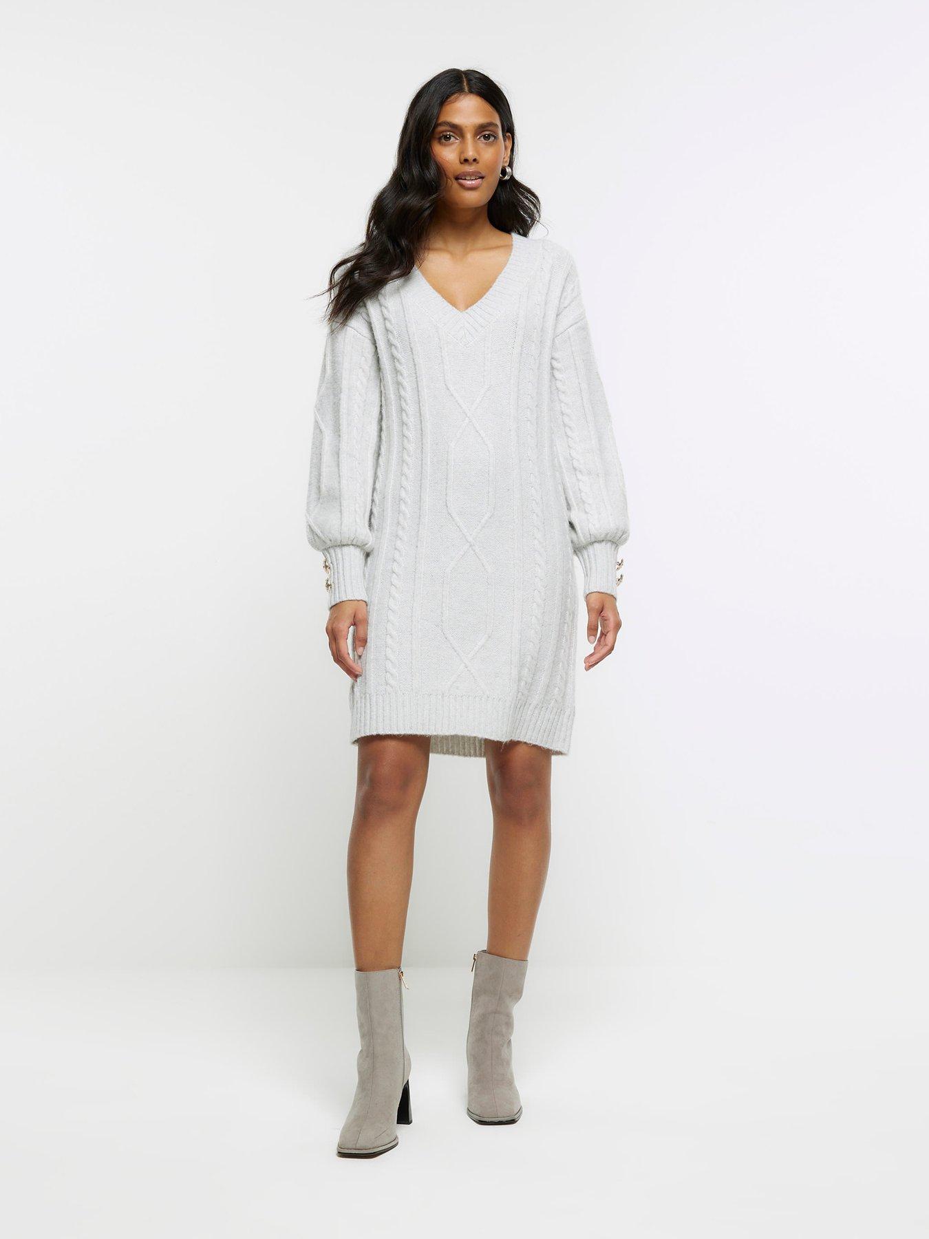 River Island Jumper Dress - Grey