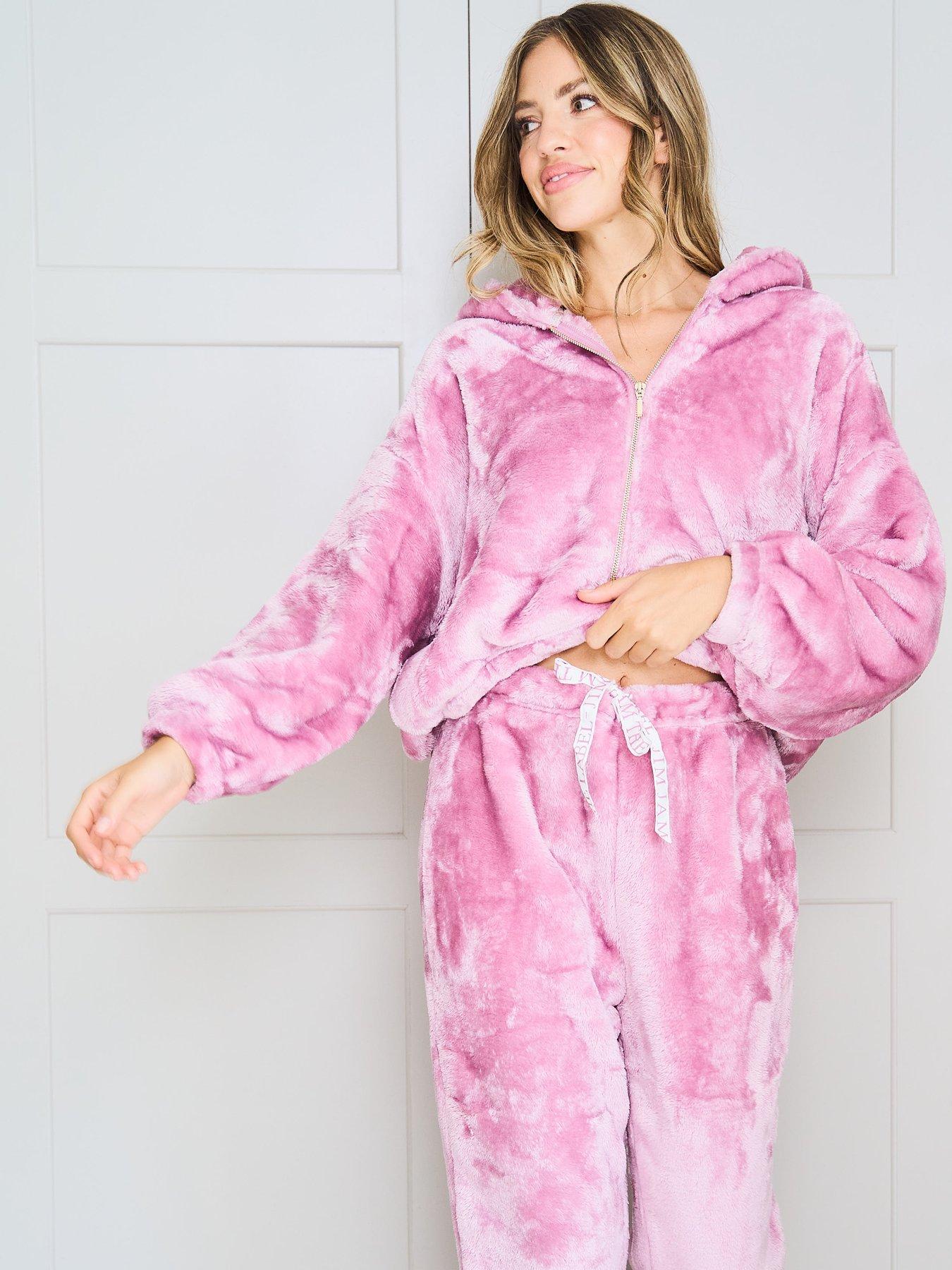 Jim Jam The Label Two Piece Fleece Lounge Set - Pink