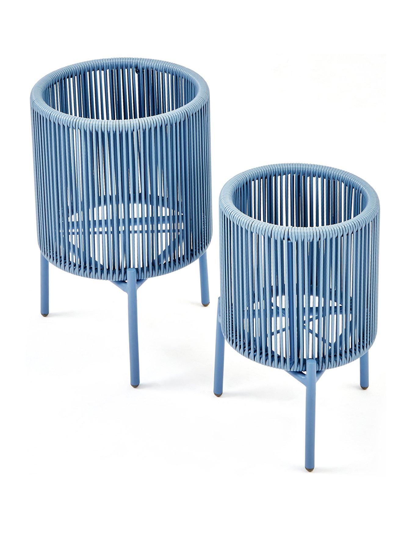 Image 3 of 6 of Very Home Hawaii Set 2 Planter Covers (Blue)