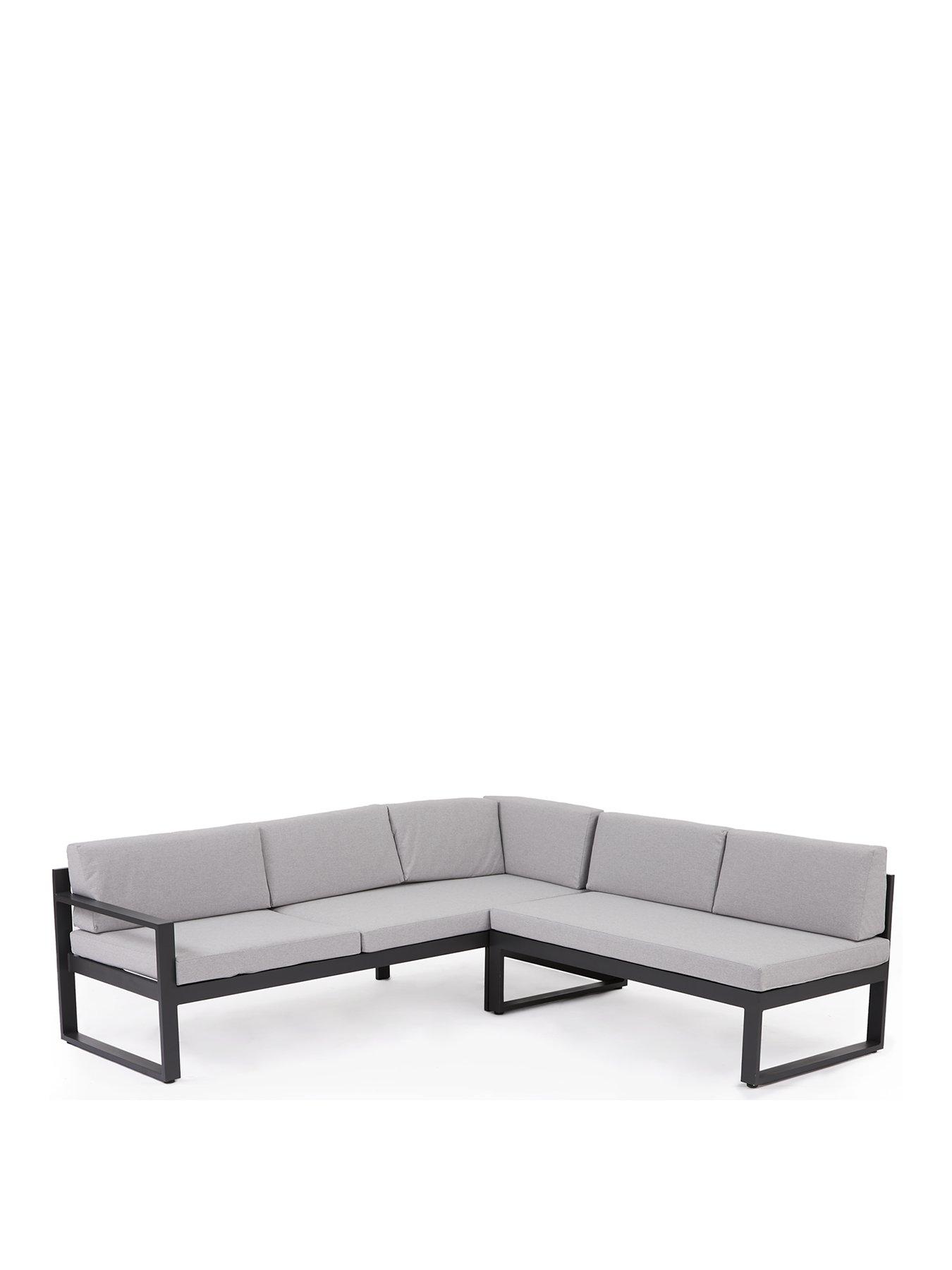 Marquee 3 piece steel corner sofa lounge sales setting