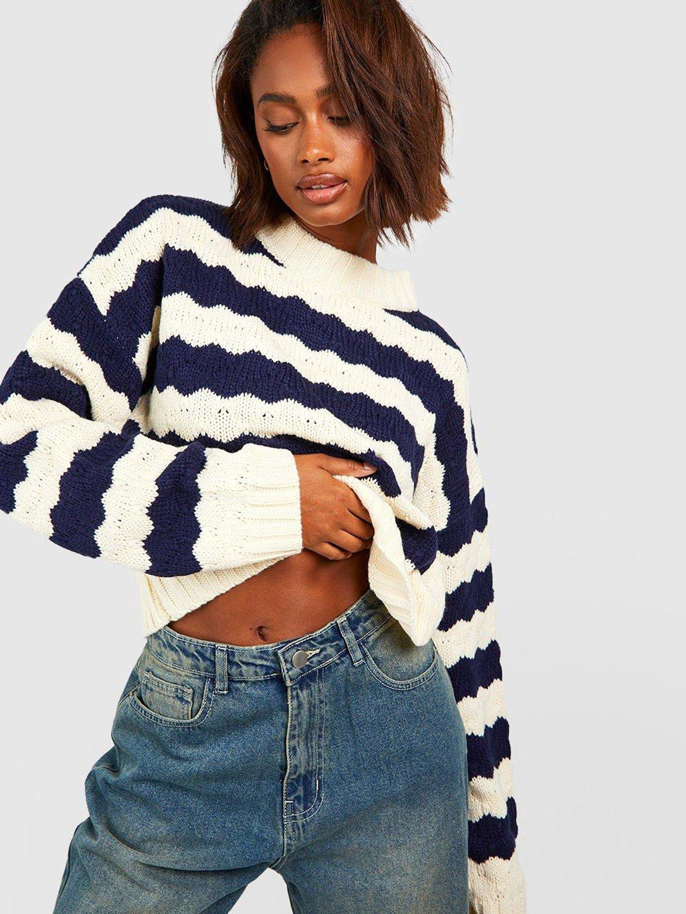 Striped 2024 cropped jumper