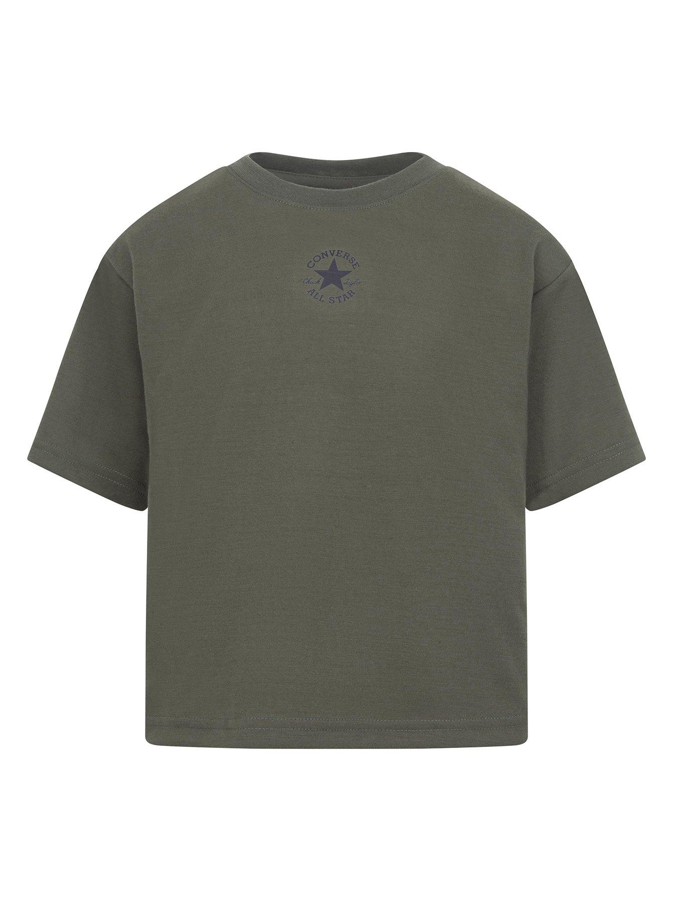 undefined Older Girls Chuck Patch Boxy T-Shirt - Dark Khaki