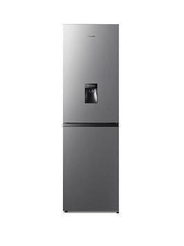 Product photograph of Hisense Rb327n4wce 55cm Wide Total No Frost Freestanding Fridge Freezer - Stainless Steel from very.co.uk