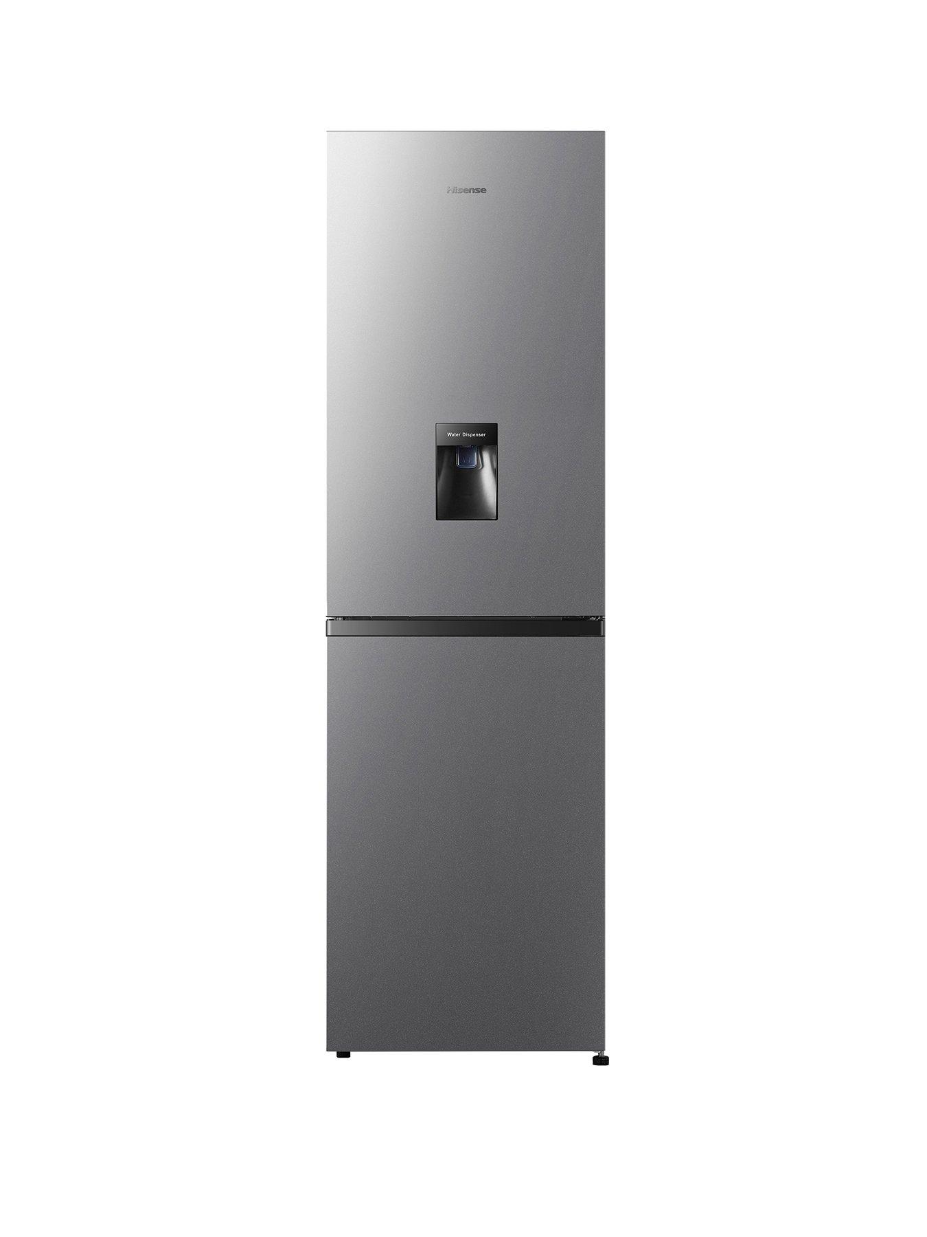 Image 1 of 7 of Hisense RB327N4WCE 55cm Wide, Total No Frost, Freestanding Fridge Freezer - Stainless Steel