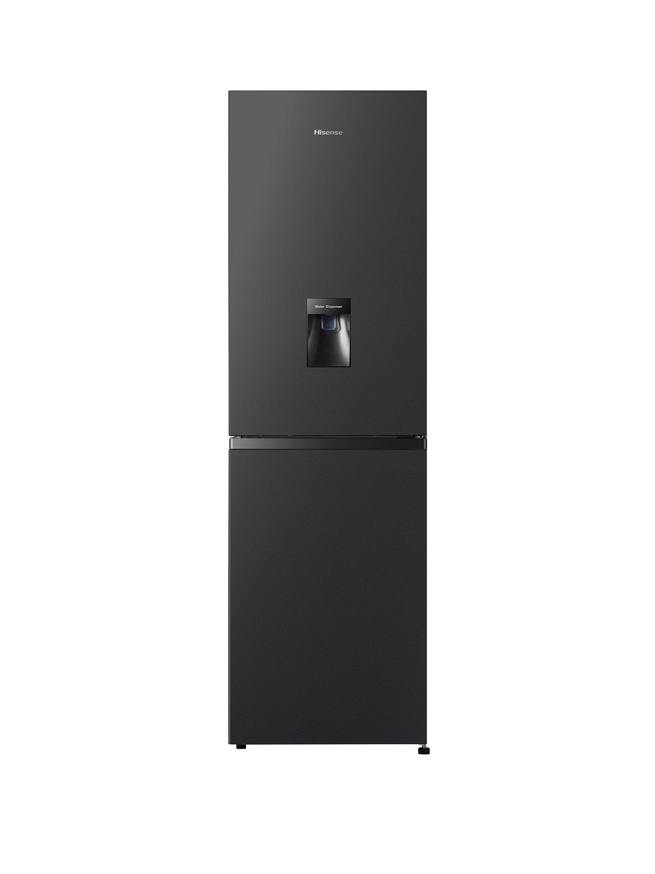 Hisense RB327N4WBE 55cm Wide, Total No Frost, Freestanding Fridge Freezer - Black