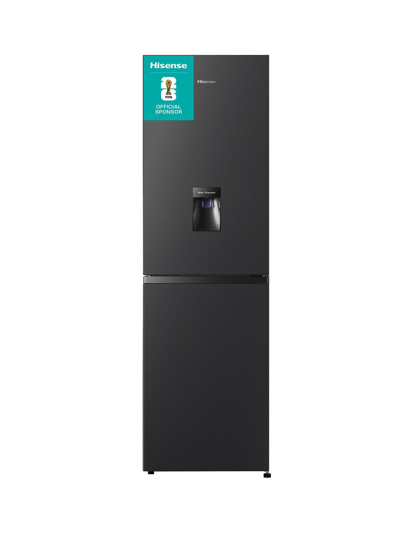 Hisense RB327N4WBE 55cm Wide, Total No Frost, Freestanding Fridge Freezer - Black
