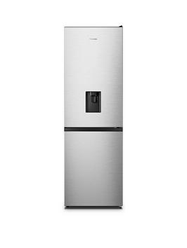 Product photograph of Hisense Rb390n4wce 60cm Wide Total No Frost Freestanding Fridge Freezer - Stainless Steel from very.co.uk