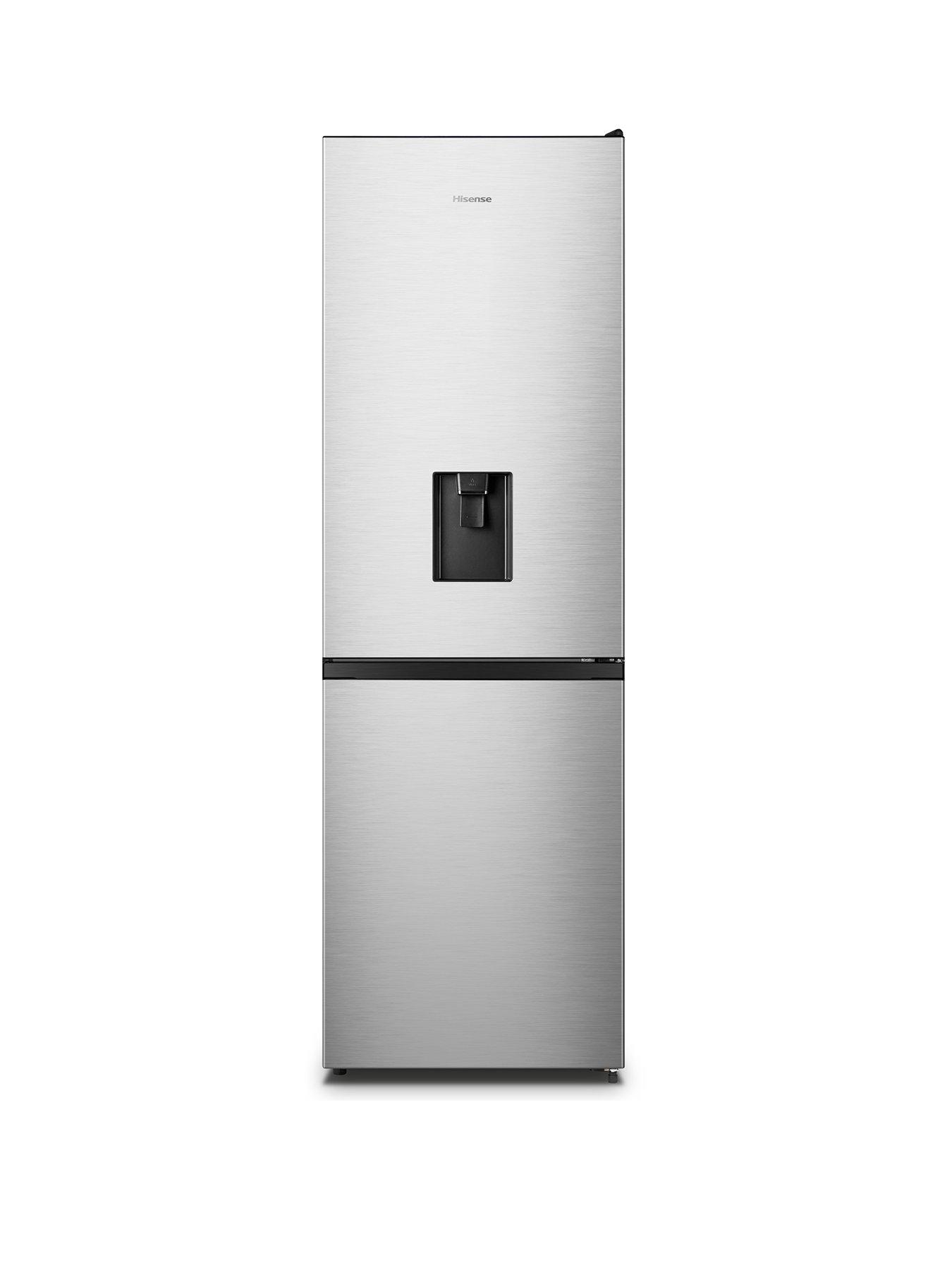 Image 1 of 7 of Hisense RB390N4WCE 60cm Wide, Total No Frost, Freestanding Fridge Freezer - Stainless Steel