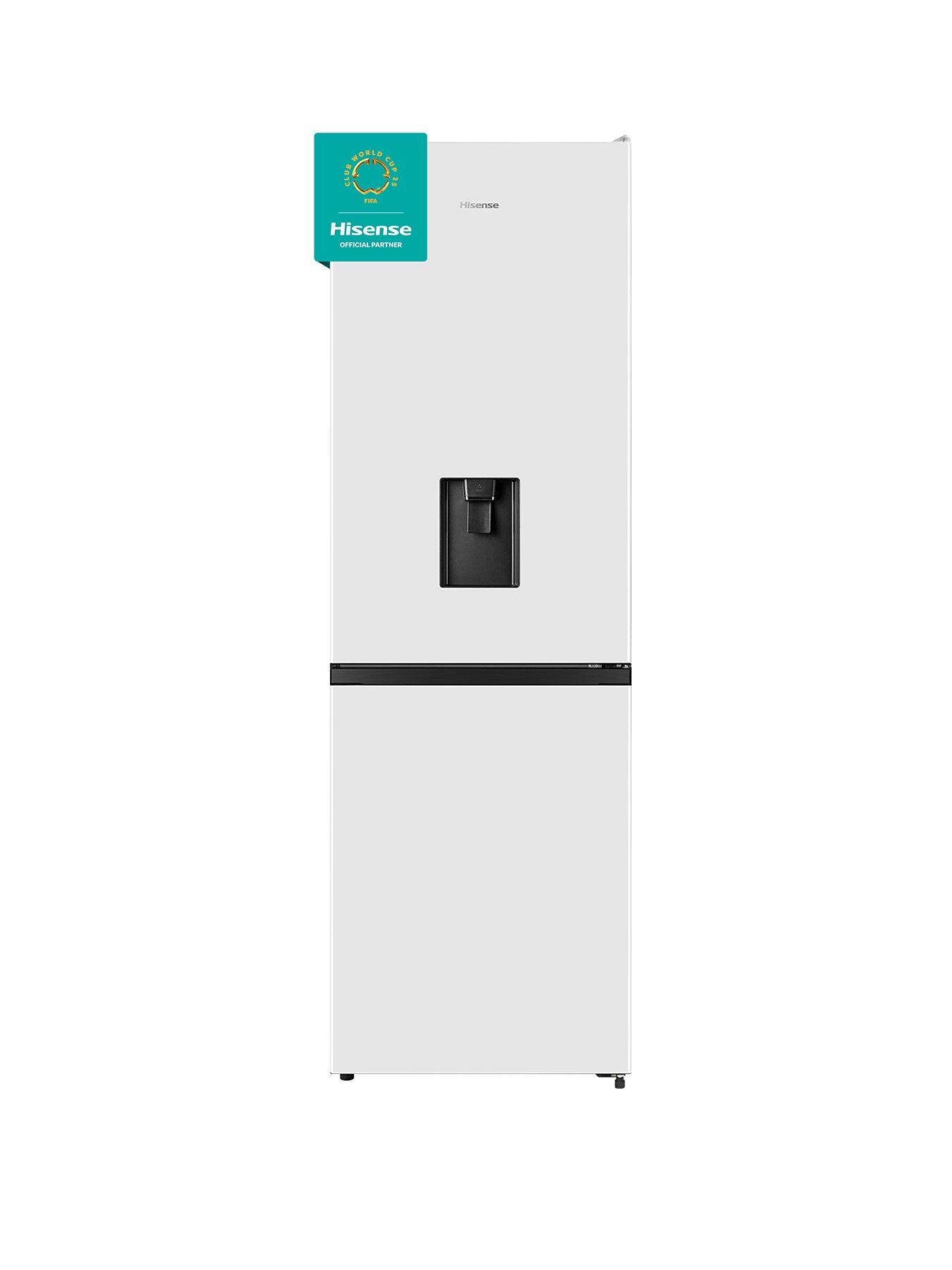 Product photograph of Hisense Rb390n4wwe 60cm Wide Total No Frost Freestanding Fridge Freezer - White from very.co.uk