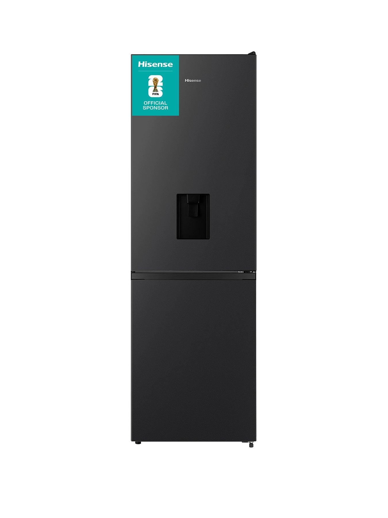 Hisense RB390N4WBE 60cm Wide, Total No Frost, Freestanding Fridge Freezer - Black