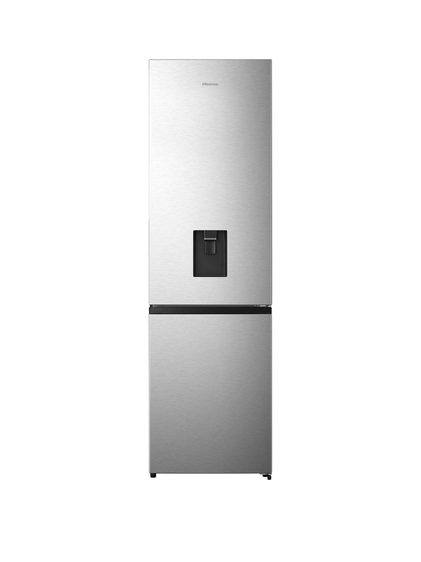 Product photograph of Hisense Rb435n4wce 60cm Wide Total No Frost Freestanding Fridge Freezer - Stainless Steel from very.co.uk
