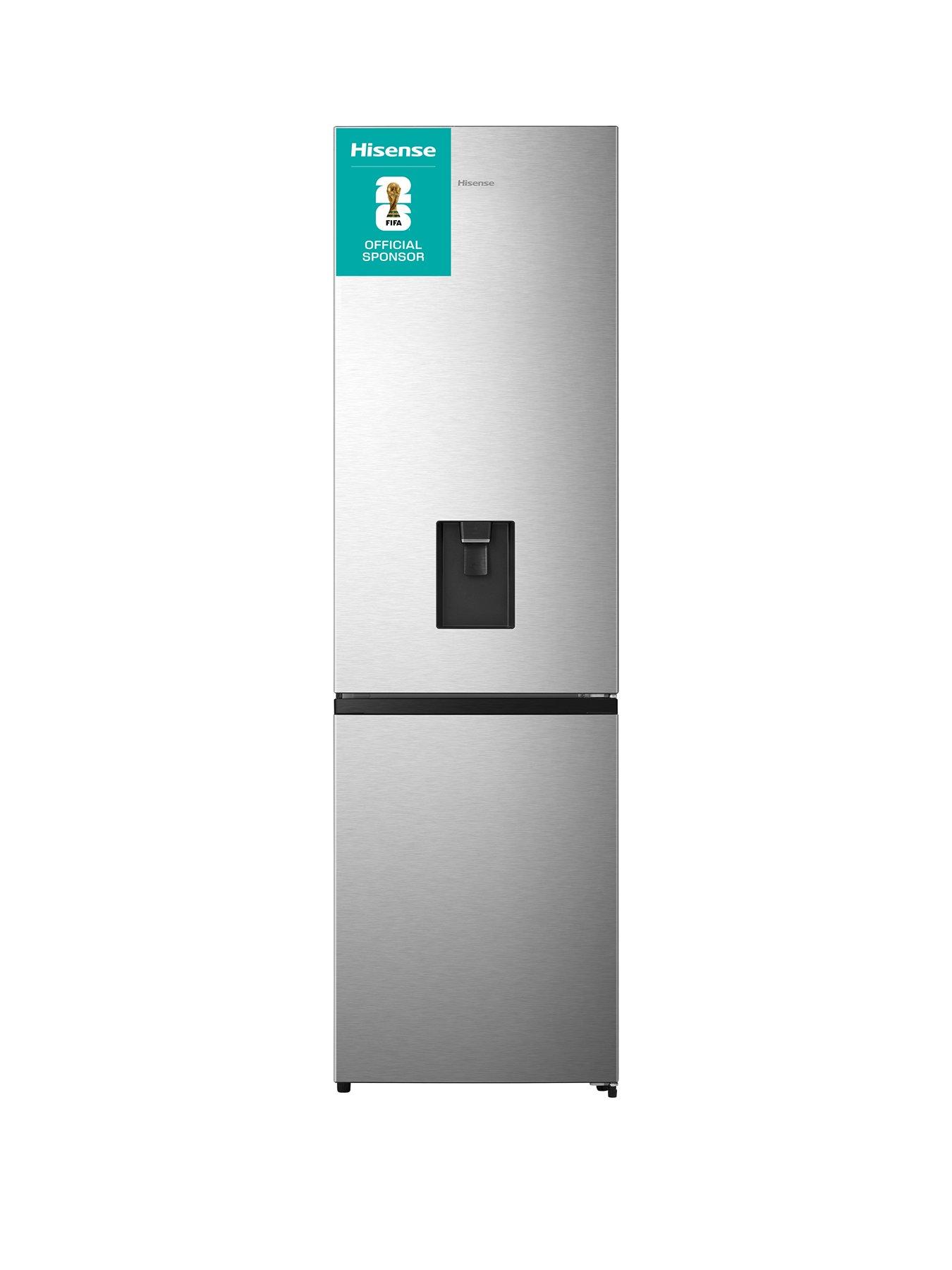 Hisense RB435N4WCE 60cm Wide, Total No Frost, Freestanding Fridge Freezer - Stainless Steel
