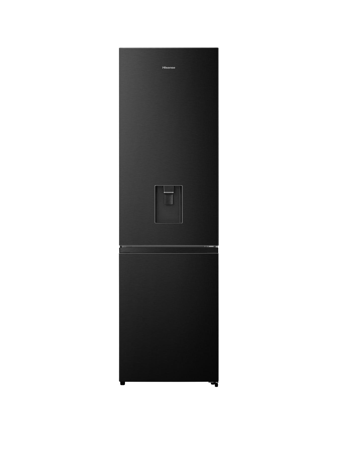 Product photograph of Hisense Rb435n4wfe 60cm Wide Total No Frost Freestanding Fridge Freezer - Black Stainless Steel from very.co.uk
