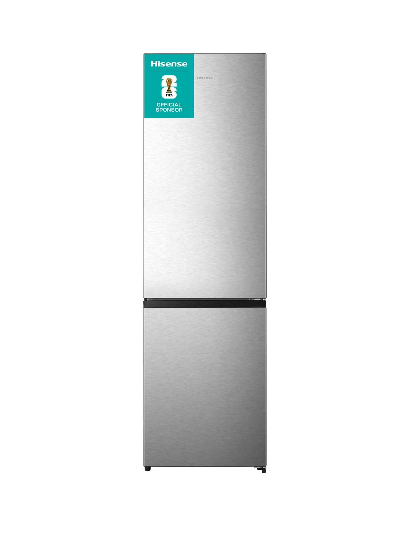 Hisense RB440N4ACA 60cm Wide, Total No Frost, A Rating, Freestanding Fridge Freezer - Stainless Steel