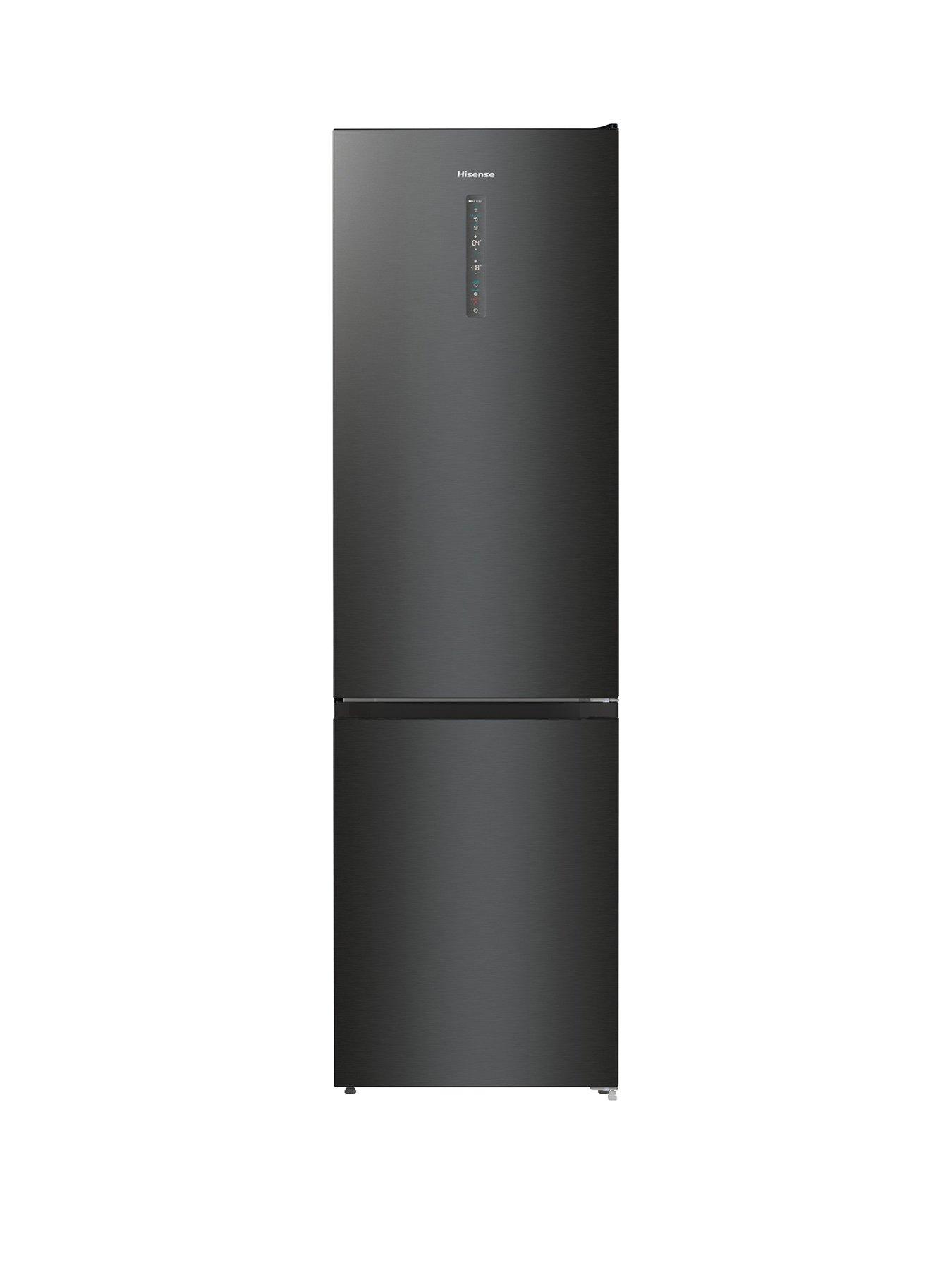 Hisense RB470N4SFCUK 60cm Wide, Total No Frost, C rating, Freestanding Fridge Freezer - Black Stainless Steel