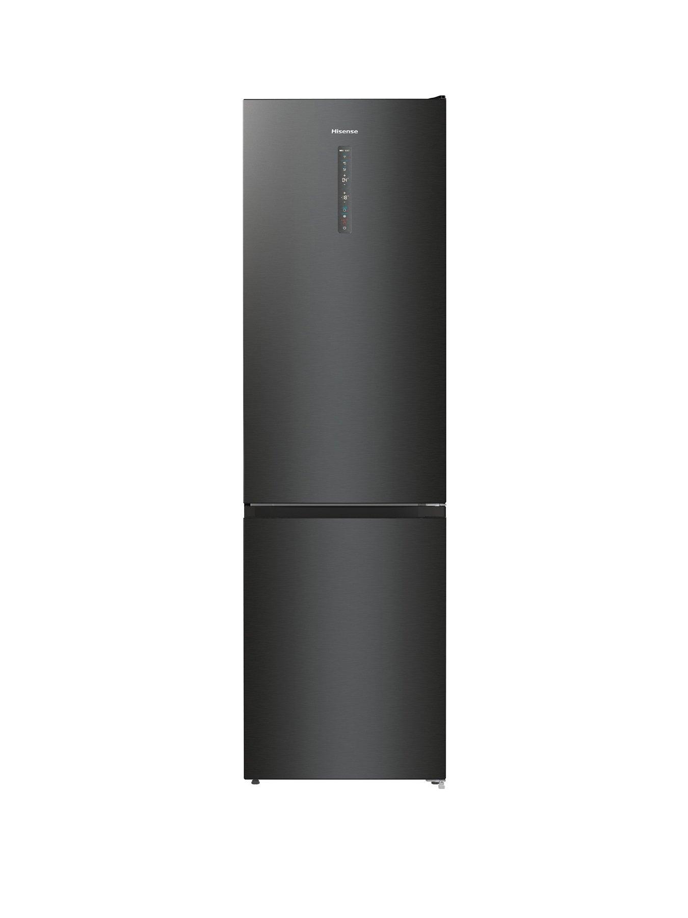 undefined RB470N4SFCUK 60cm Wide, Total No Frost, C rating, Freestanding Fridge Freezer - Black Stainless Steel